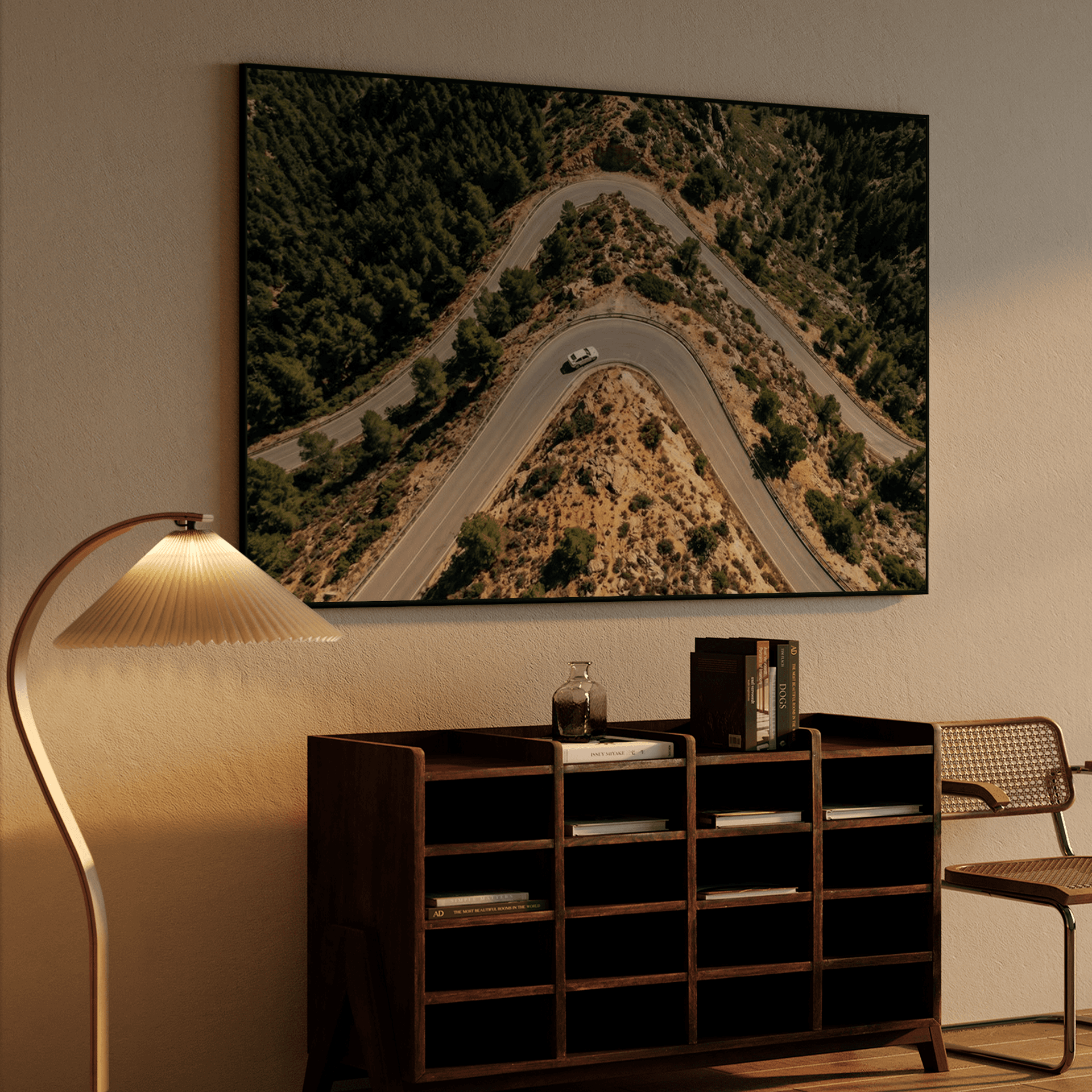 Alpine S-Curves - Winding Mountain Pass Aerial Photography