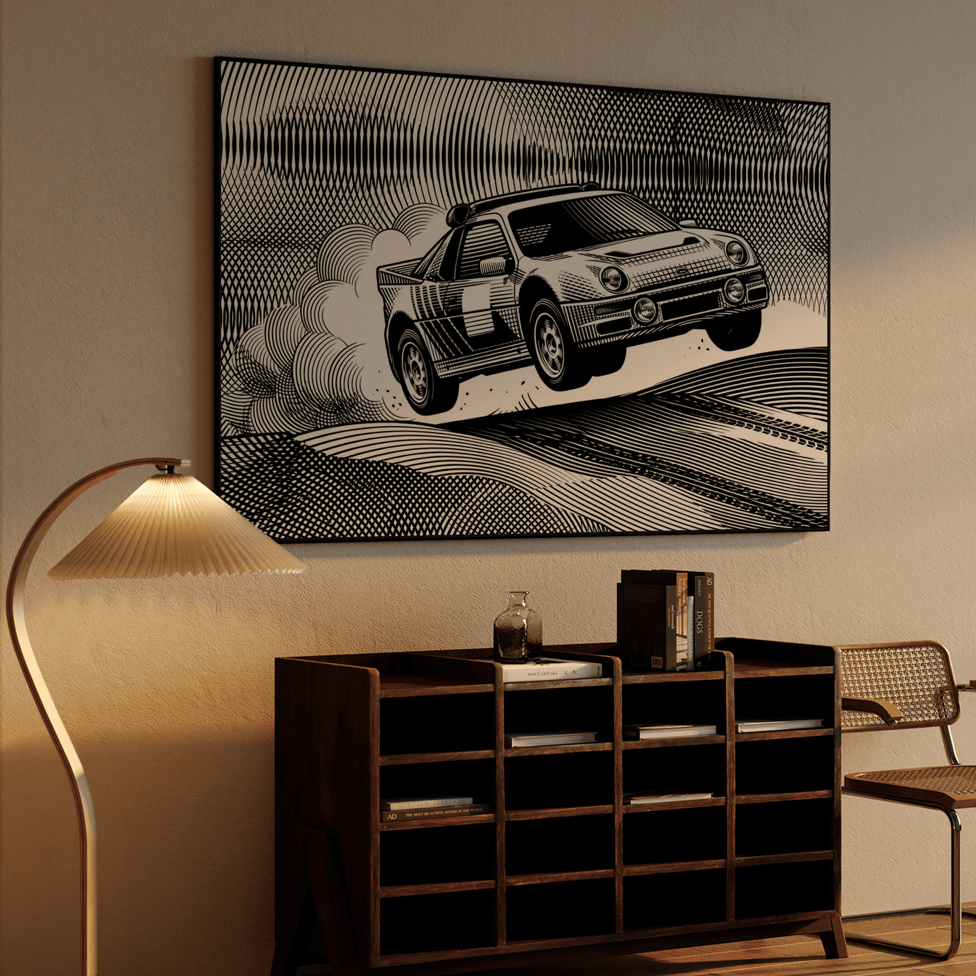 Ford RS200 Airborne Woodcut