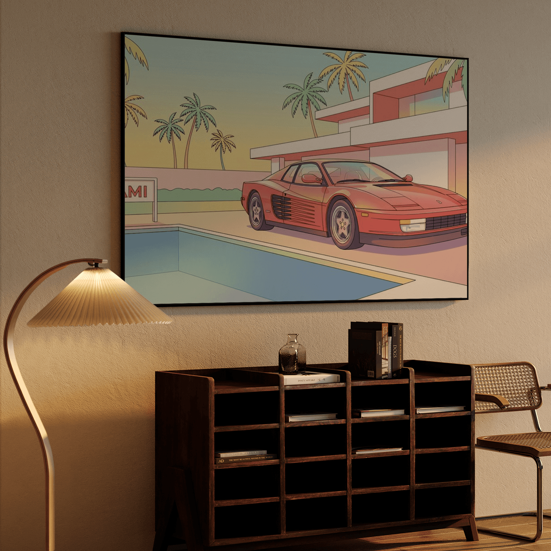 Miami Poolside: Classic Ferrari Testarossa
