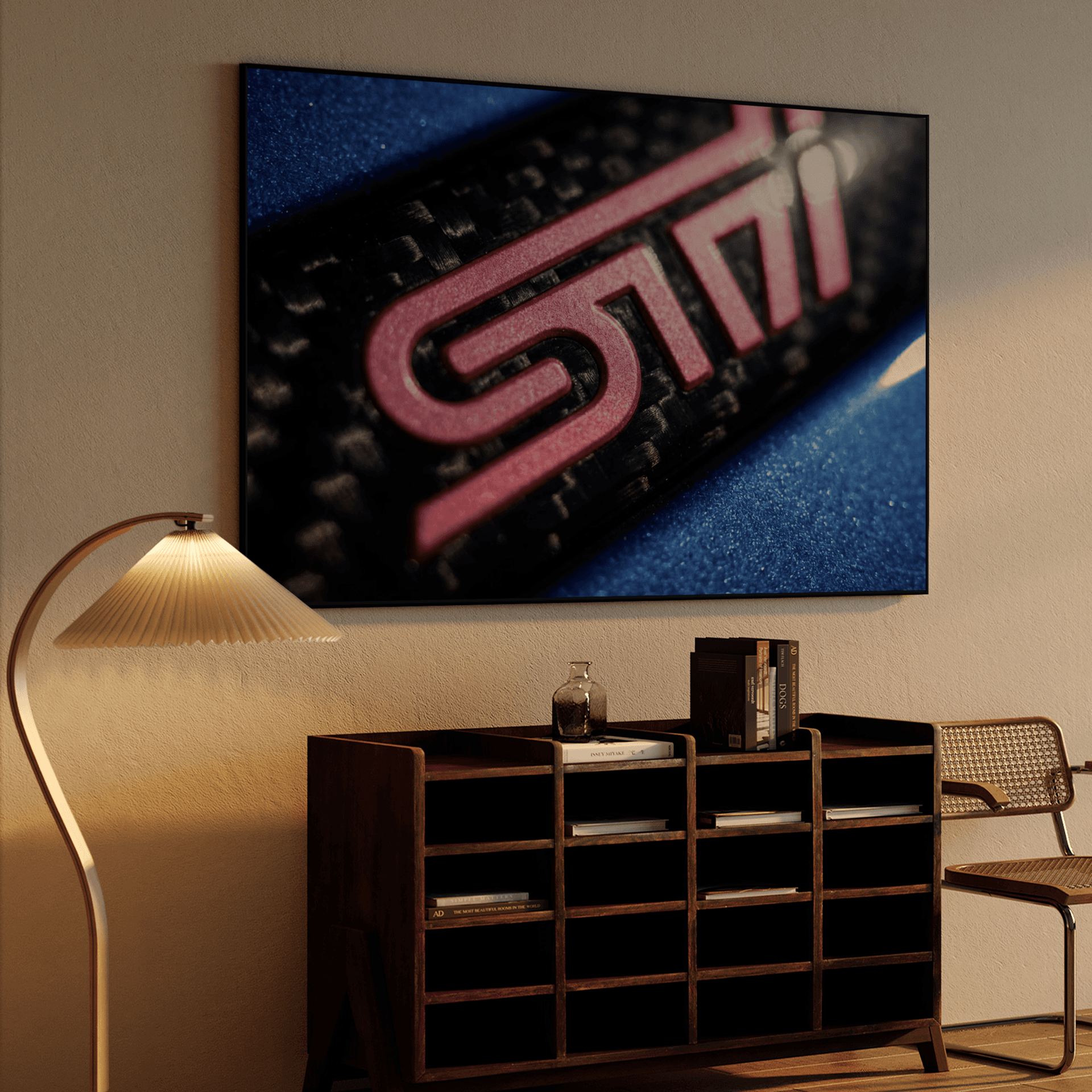 Subaru STi Carbon Fiber Emblem Macro