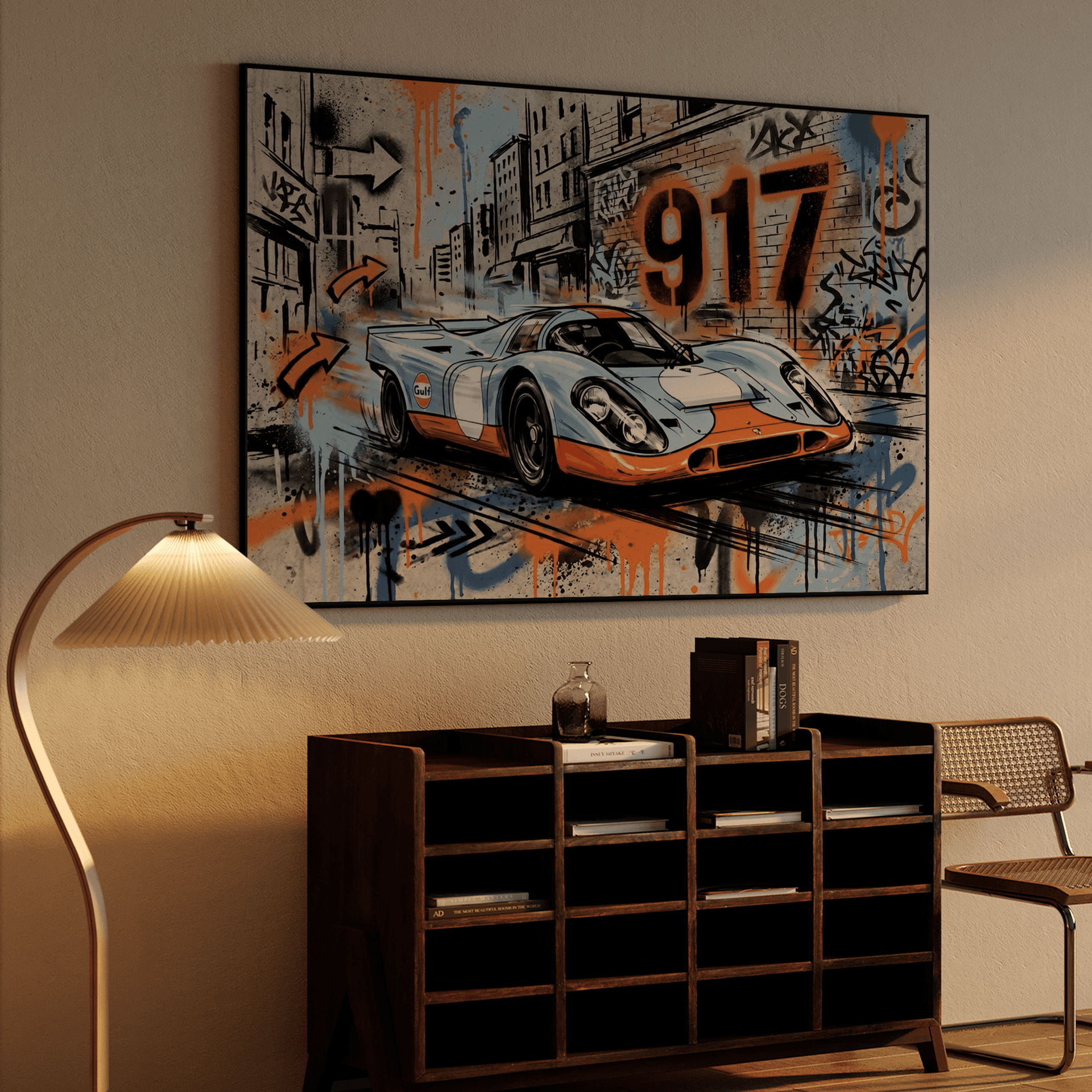Porsche 917 Gulf Livery Street Art