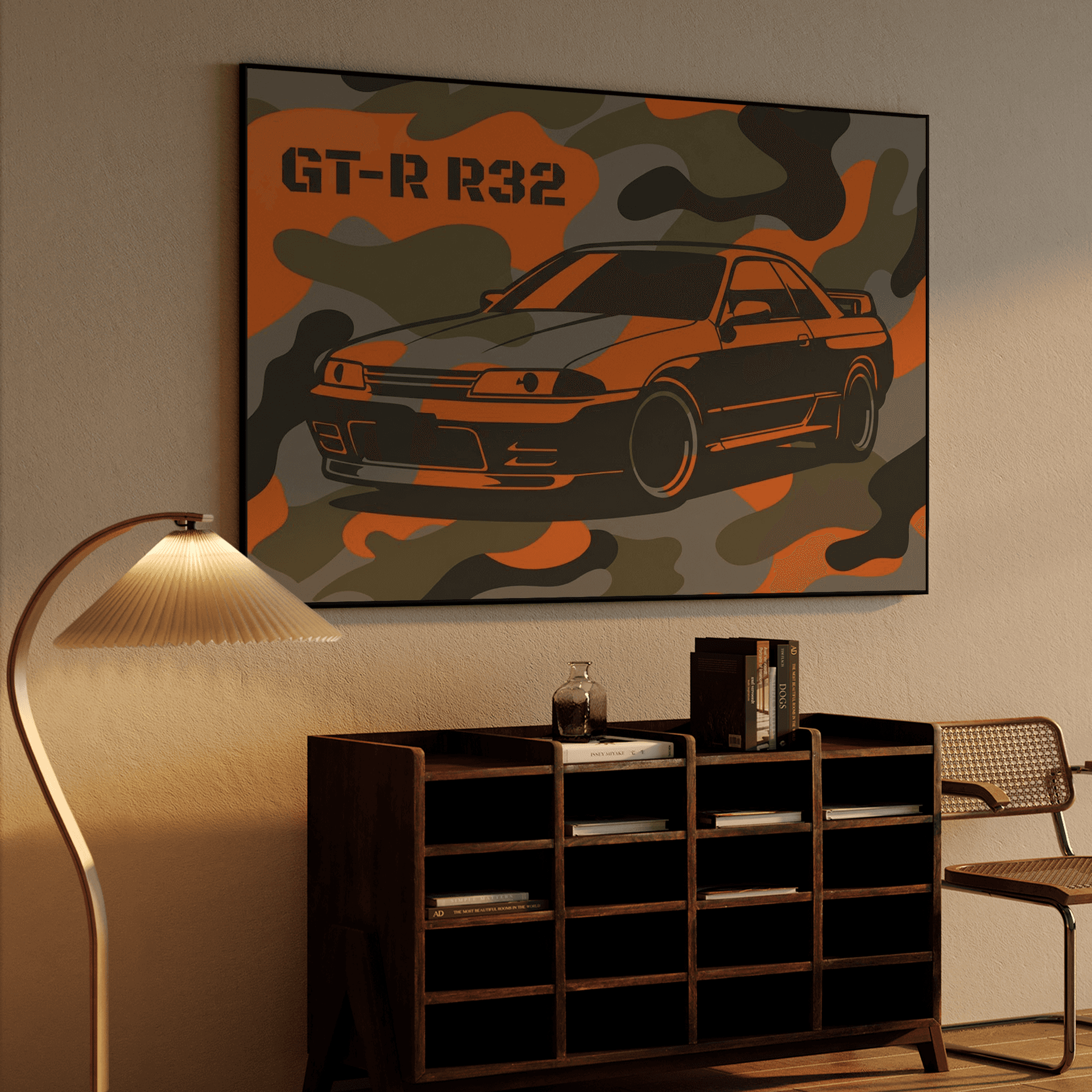 Orange Camo Skyline R32