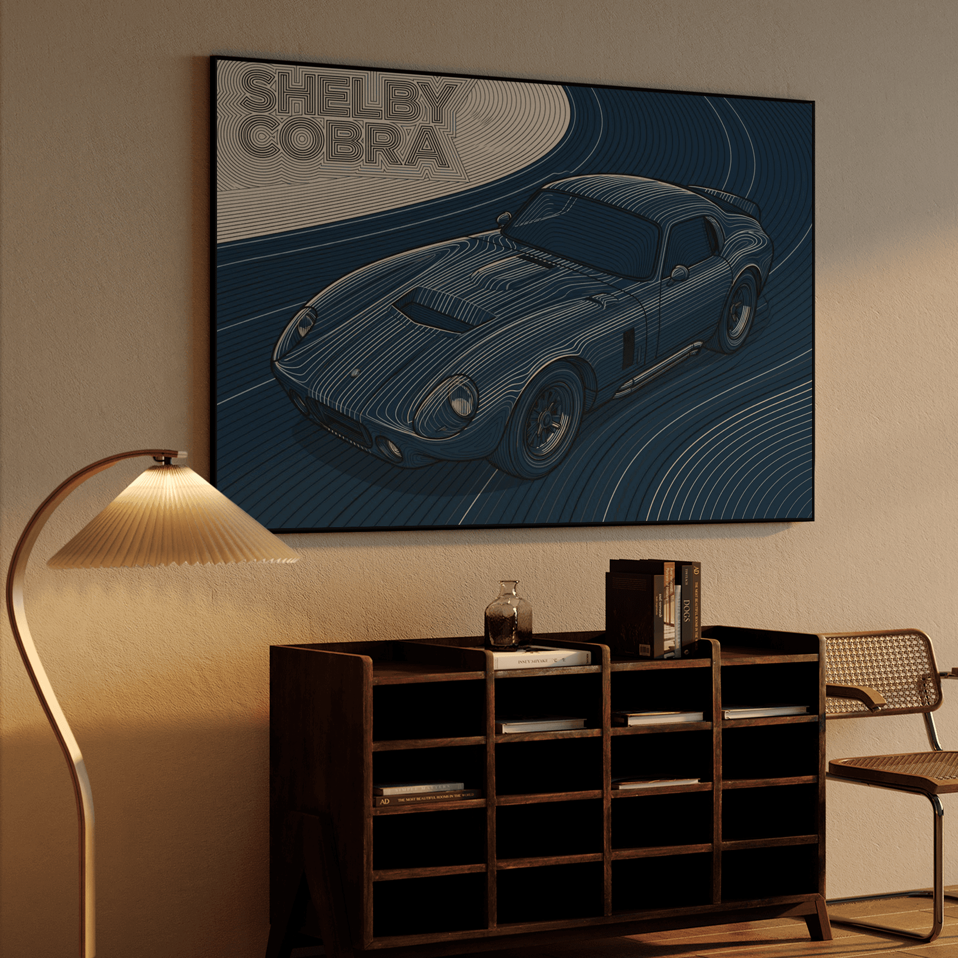 Shelby Cobra Daytona Coupe Topographic Art