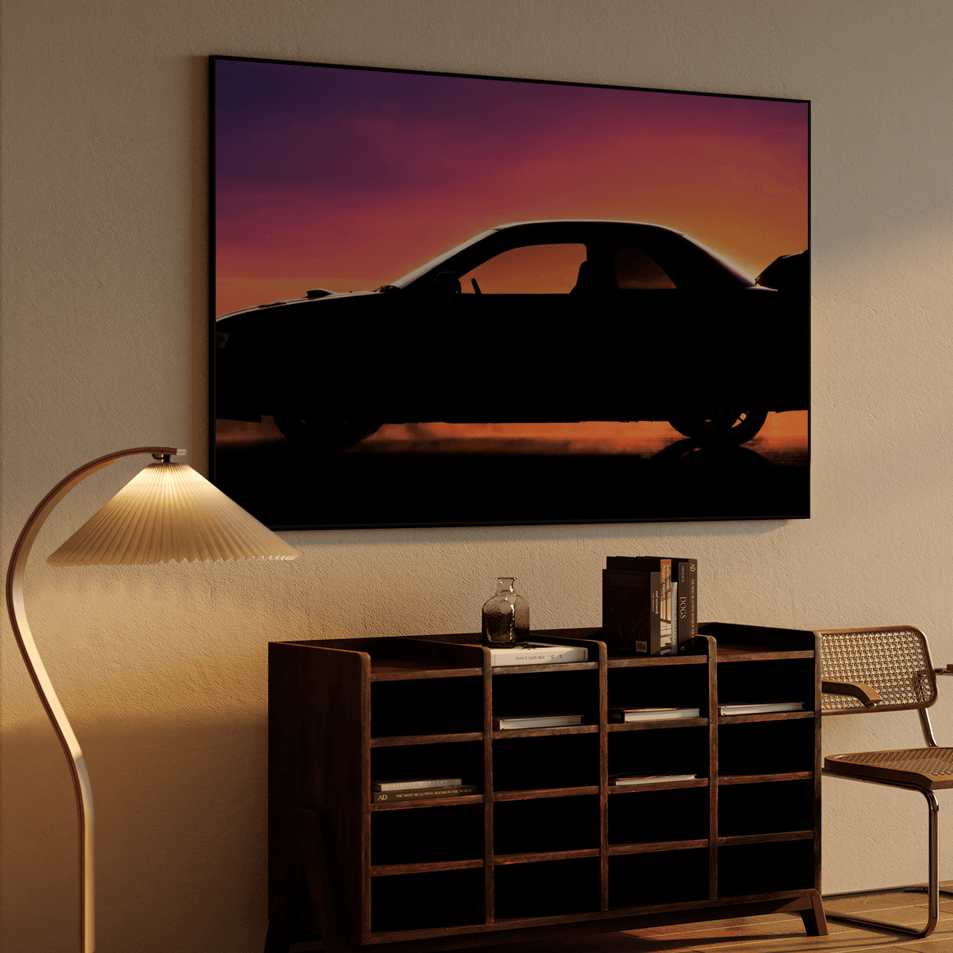 Subaru Impreza Sunset Silhouette Cinematic Art
