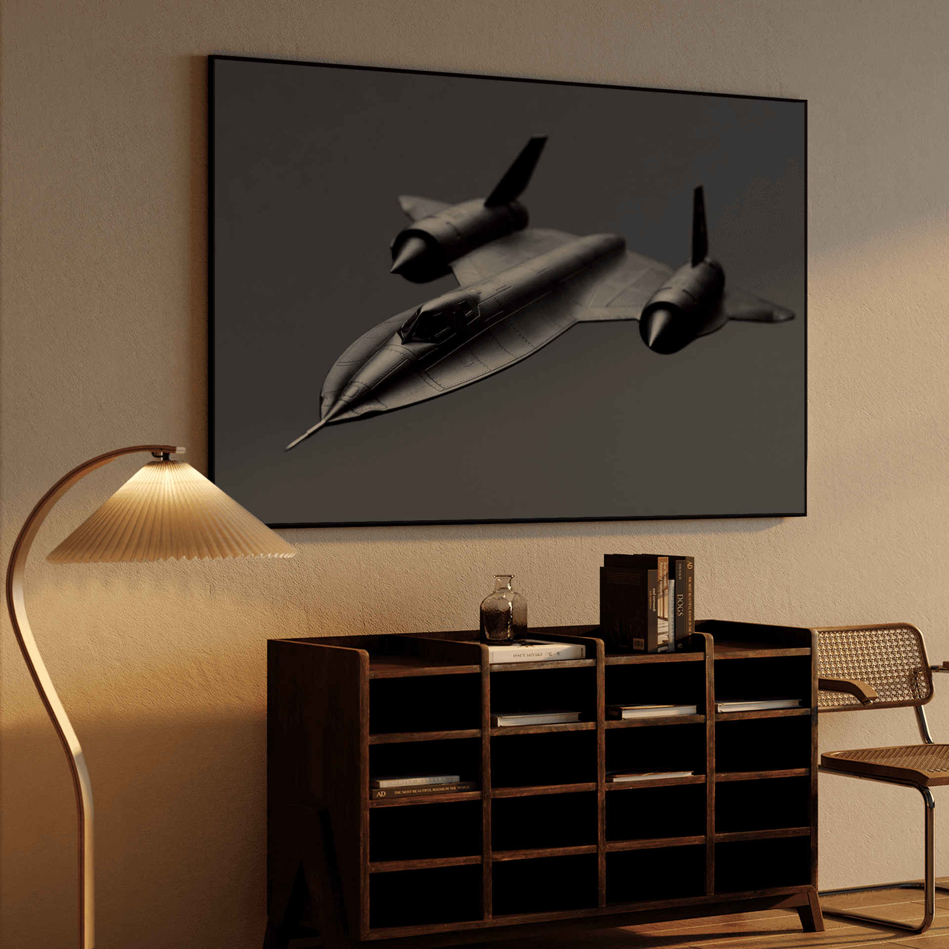Sleek Titanium SR-71 Blackbird