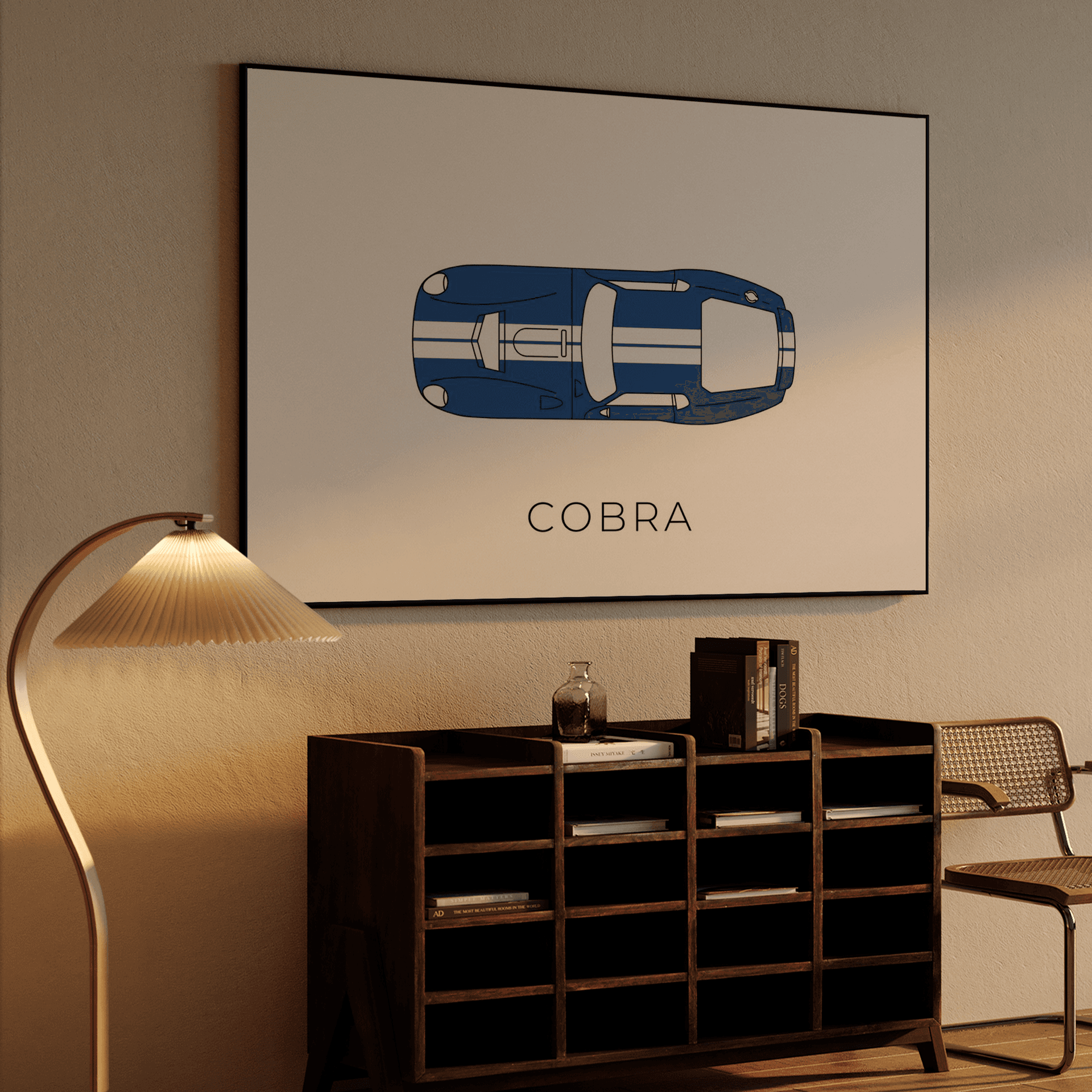 Shelby Cobra Daytona Coupe Minimalist Line Art