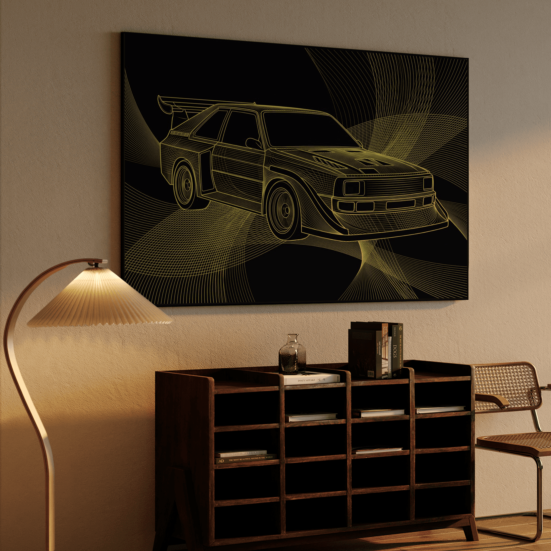Quattro S1 Wireframe Wave