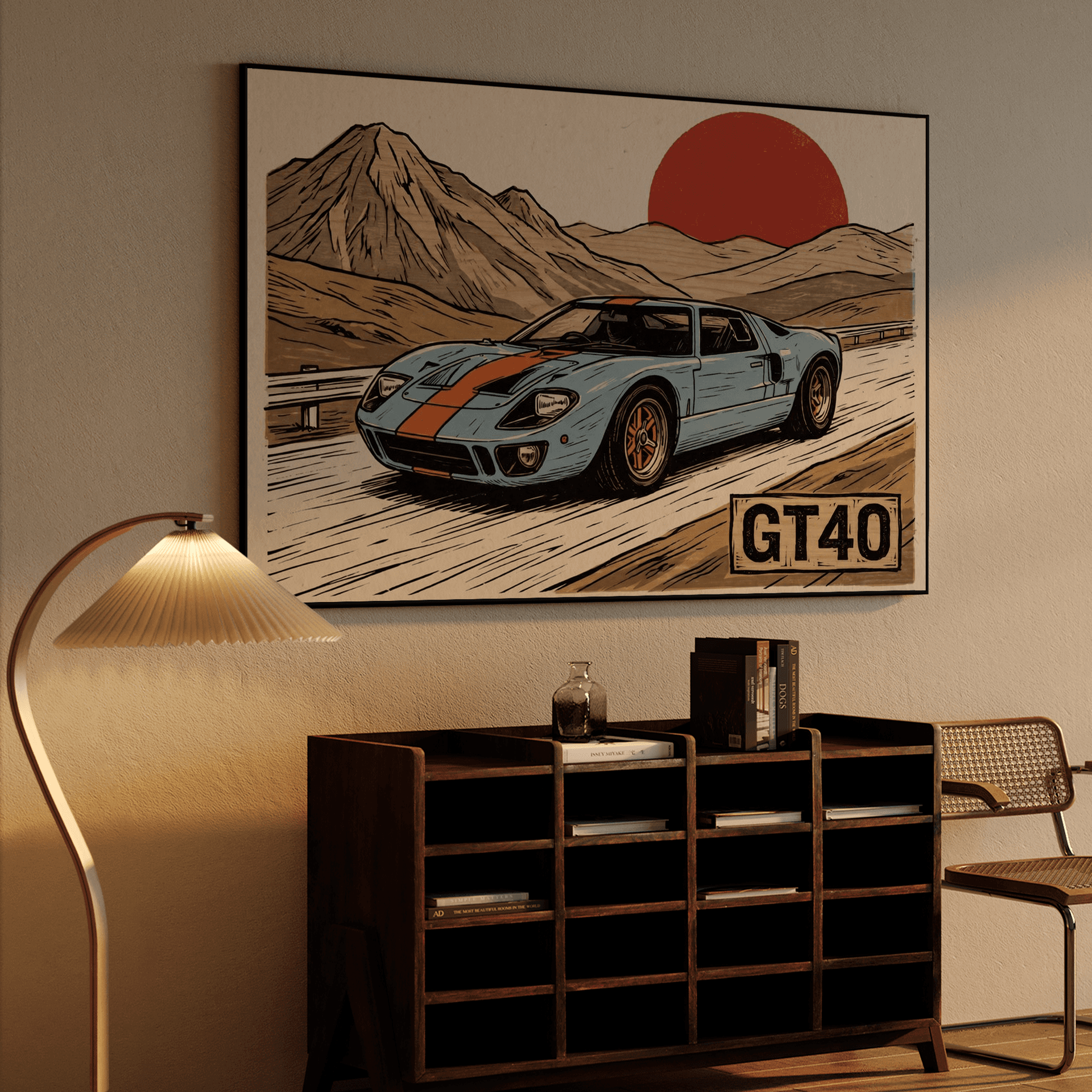 Ford GT40 Gulf Japanese Woodblock Edition