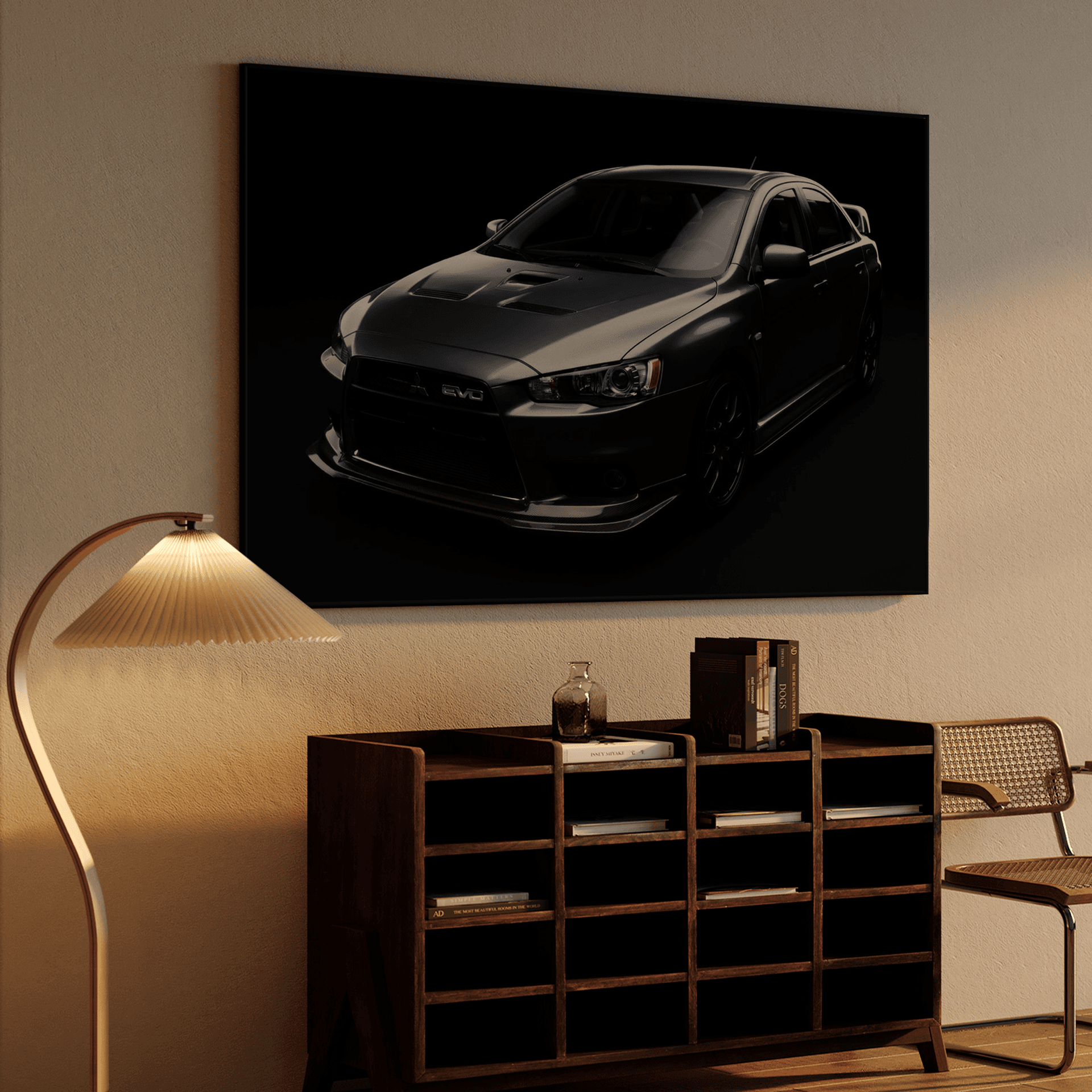 Mitsubishi Lancer Evolution X Gunmetal Grey Studio Portrait