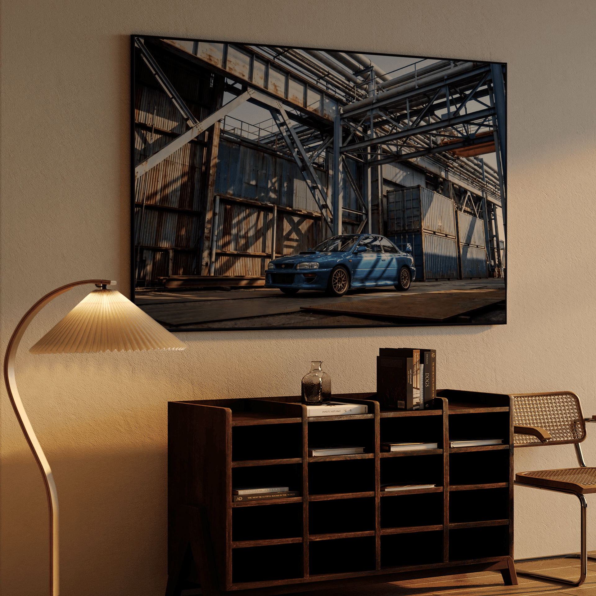 Steel & STi - Subaru Impreza 22B in the Industrial Yard