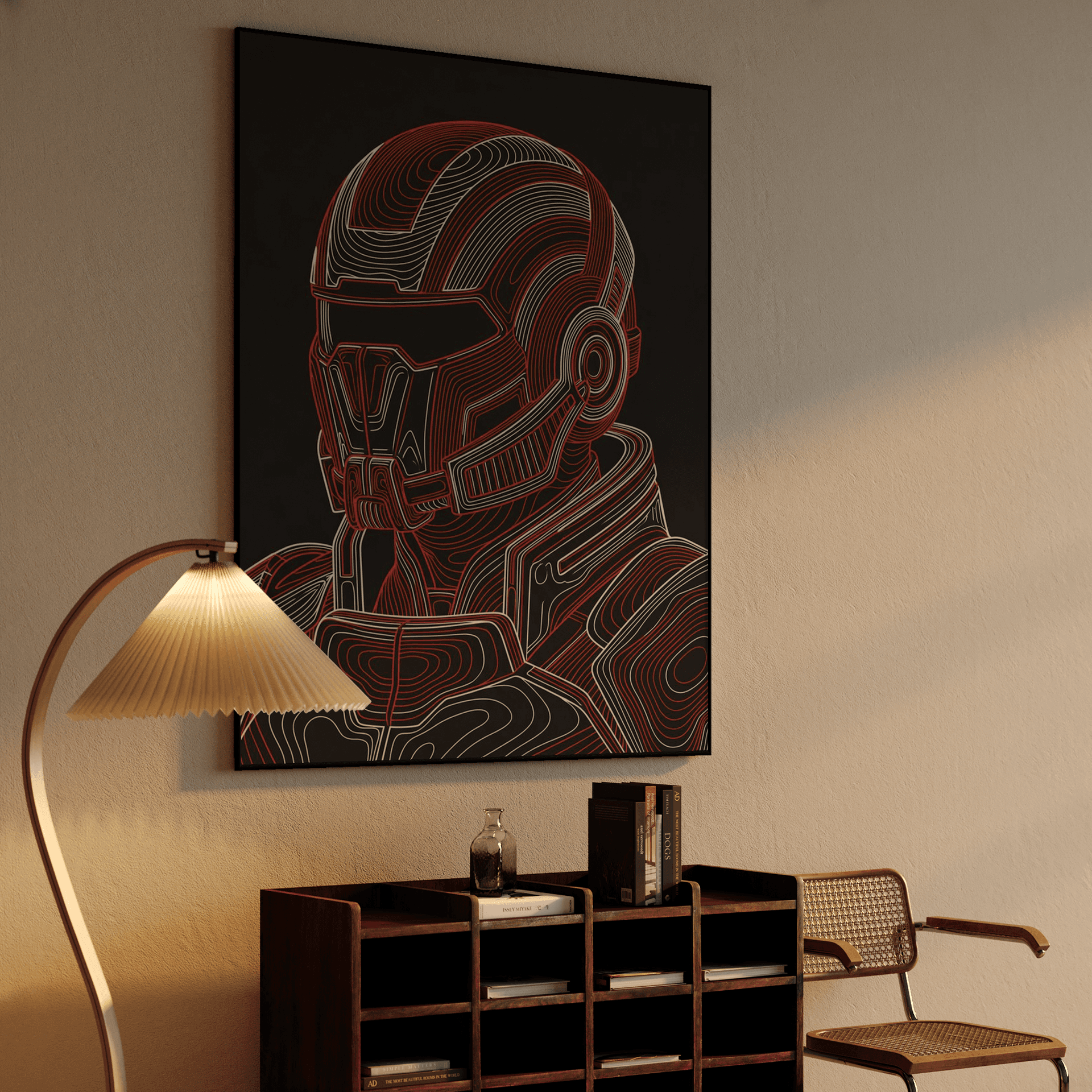 N7 Helmet Op Art Distortion