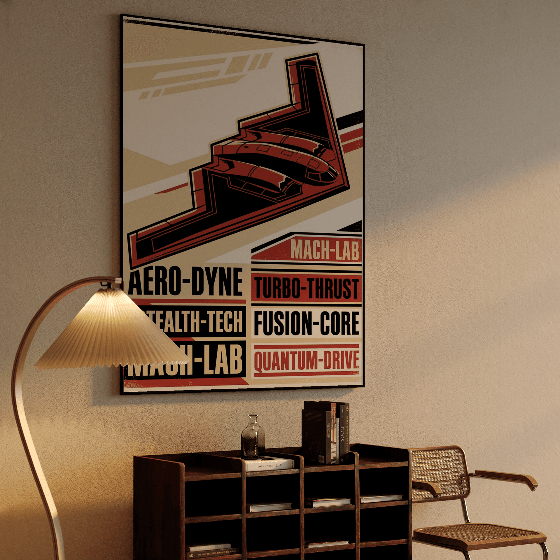 B-2 Spirit Retro Poster