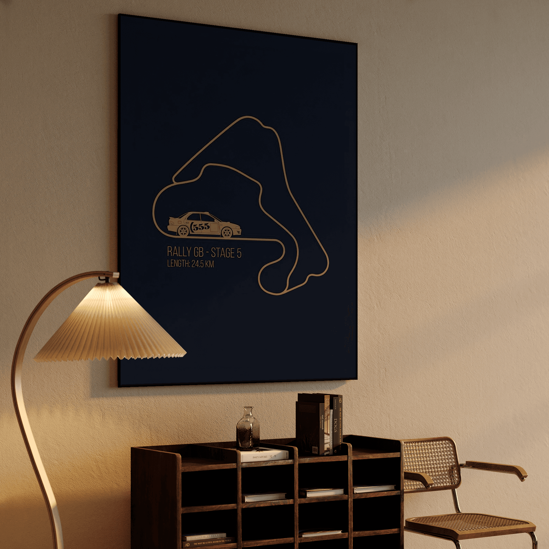 Minimalist Impreza Rally GB Track Map