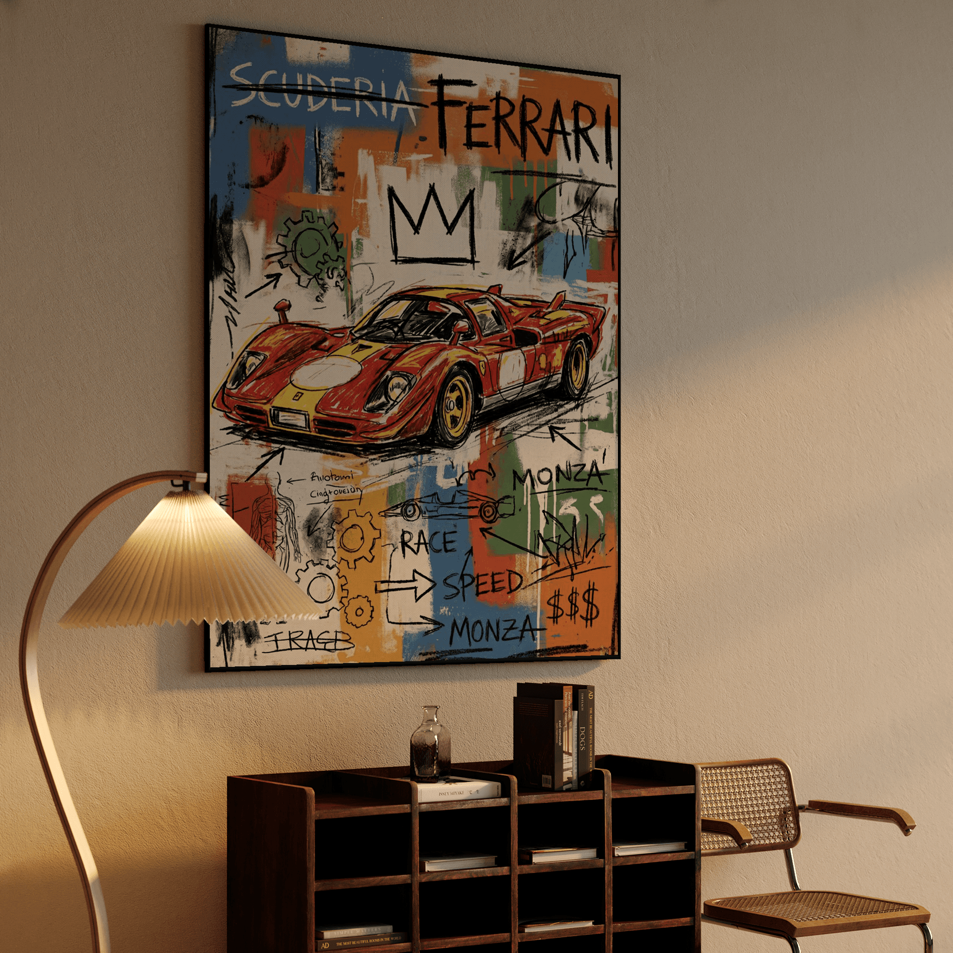 Ferrari 512S Basquiat Style Neo-Expressionism