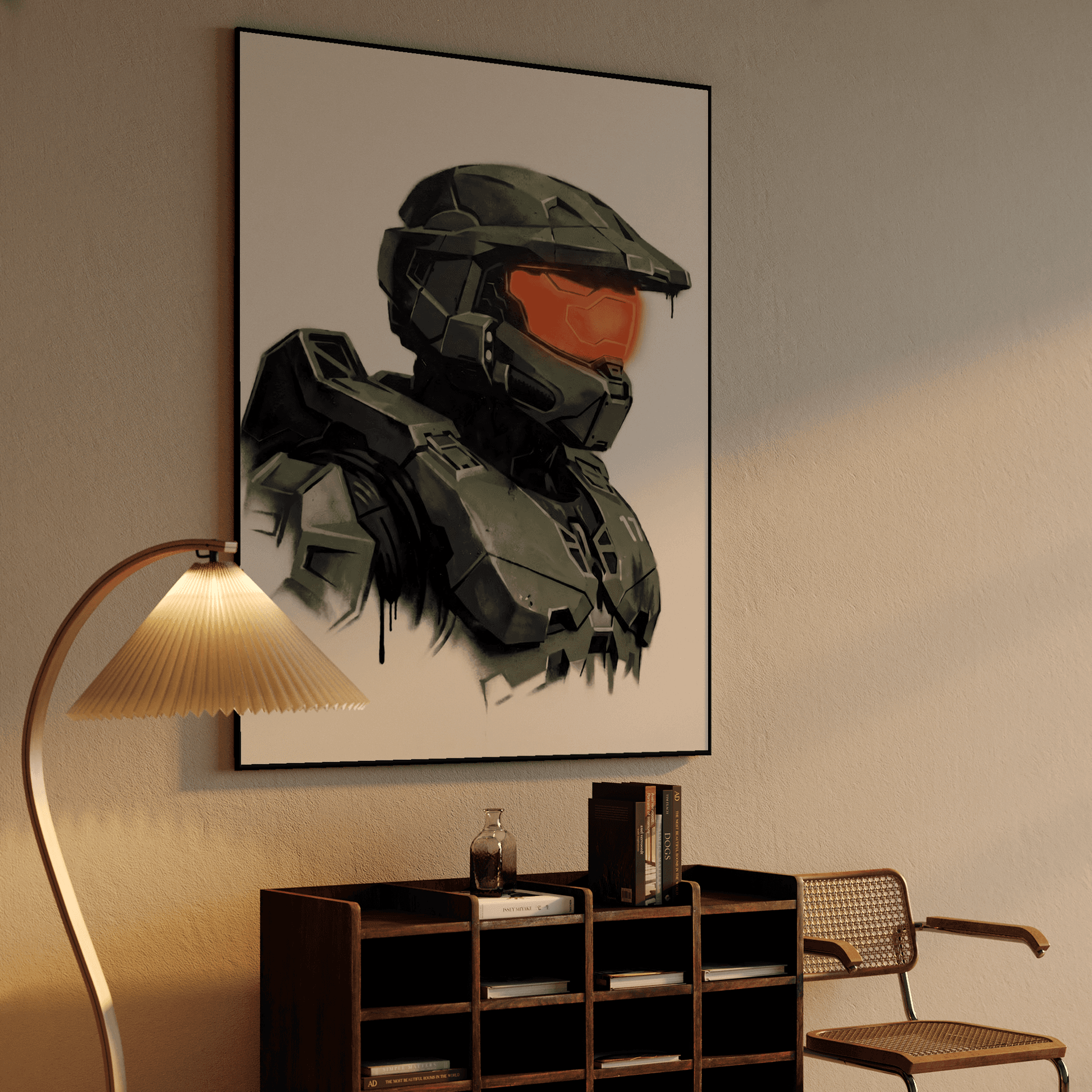 Master Chief Stencil Portrait
