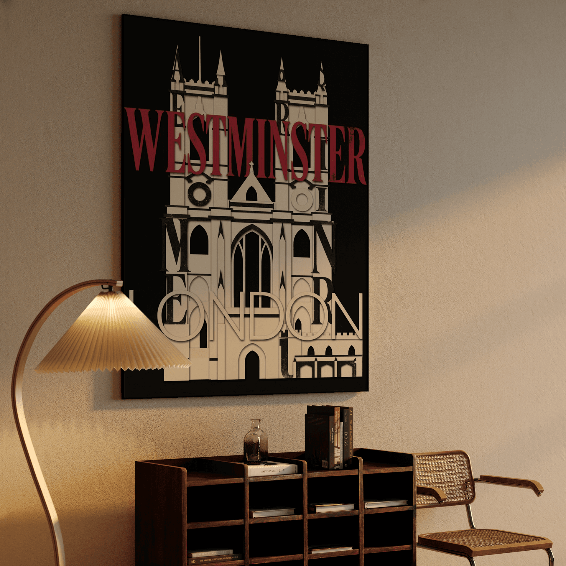Minimalist Westminster Abbey London Graphic