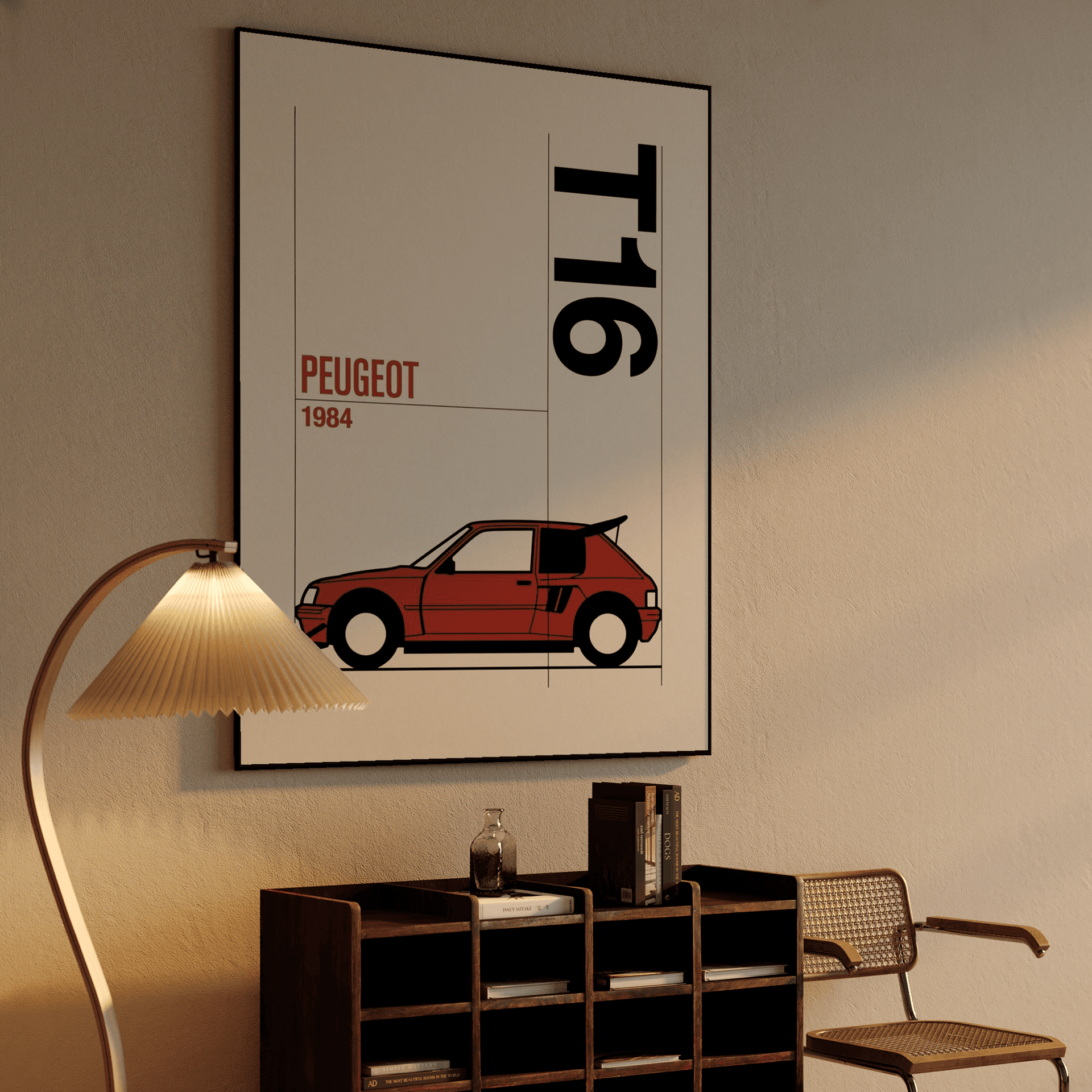 Peugeot 205 T16 1984 - Avant-Garde Constructivist Poster