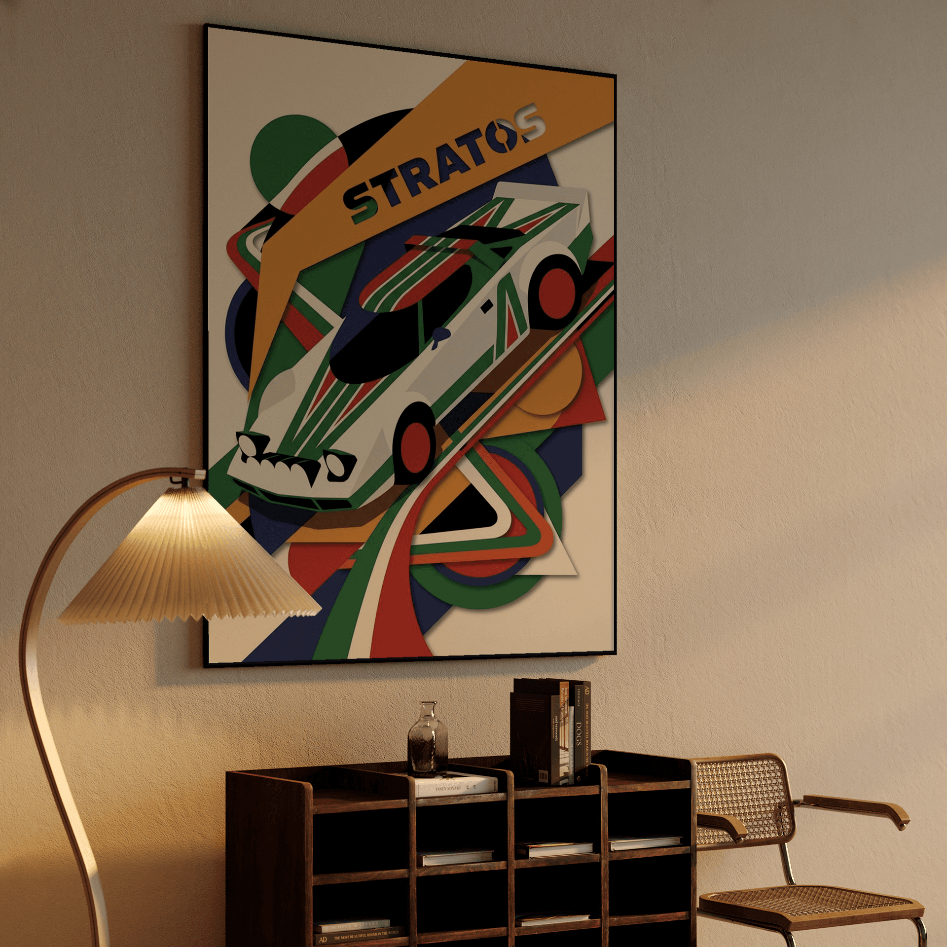 Lancia Stratos Alitalia Paper Cutout Art