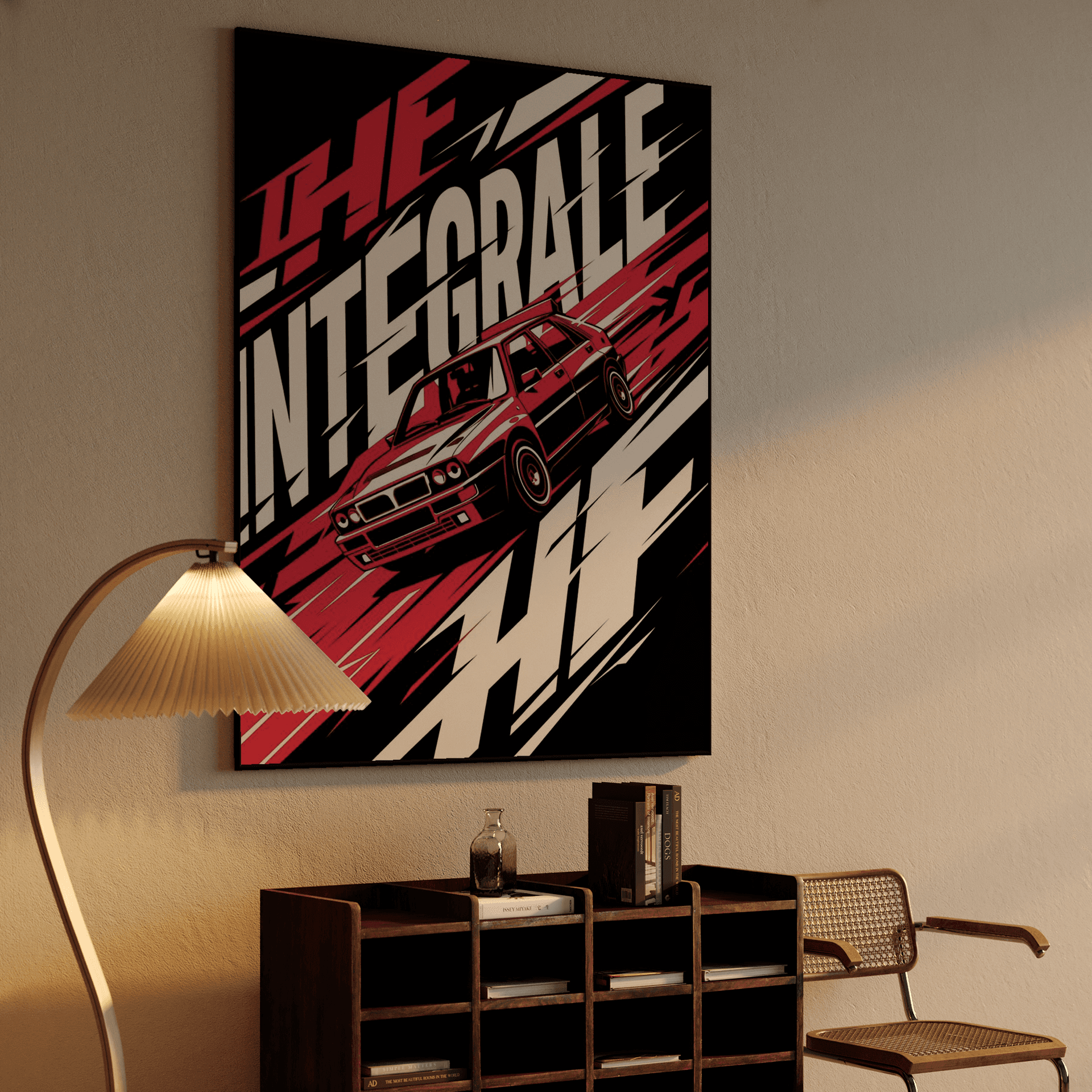 Lancia Delta HF Integrale High Speed Action Poster