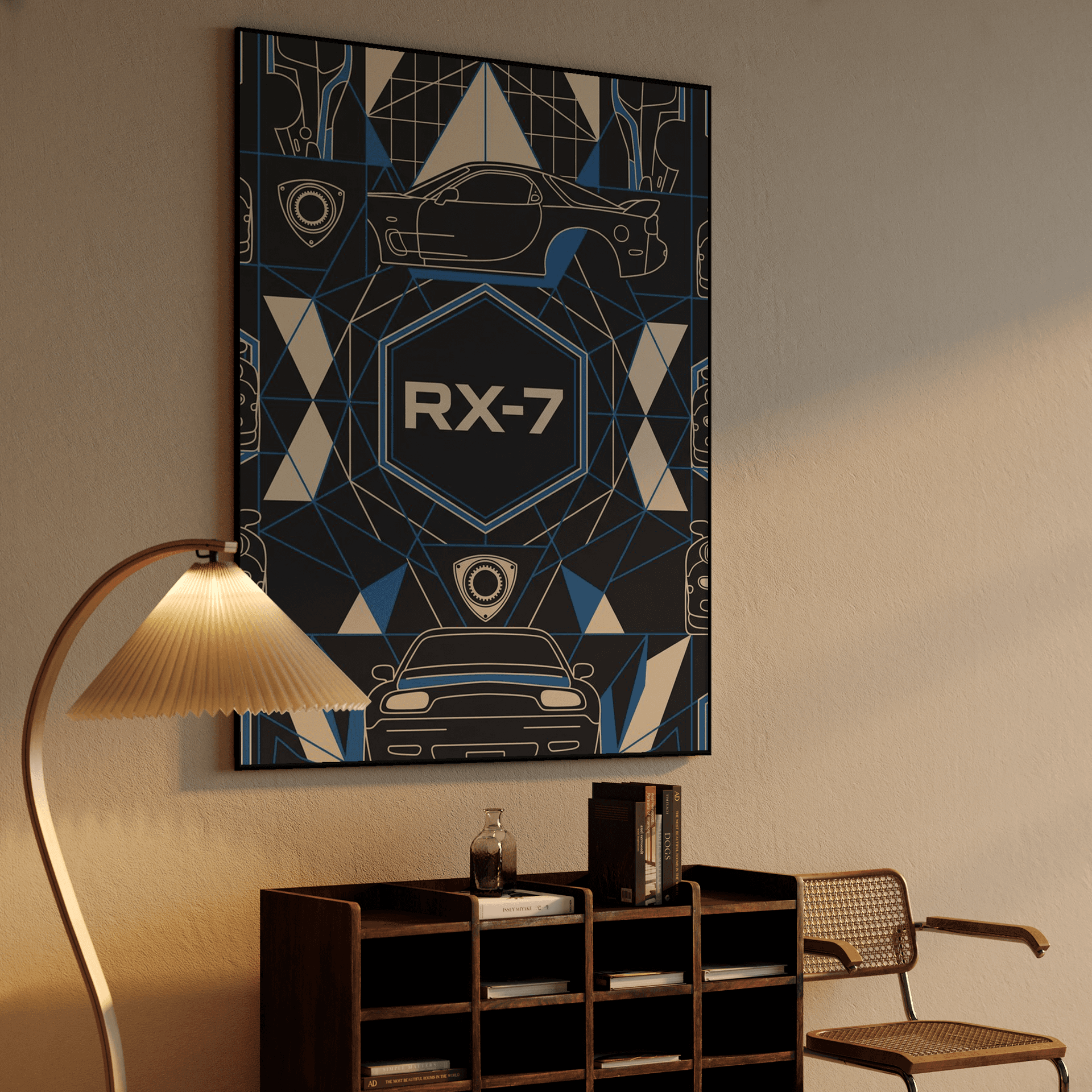 Geometric RX-7 FD3S Pattern Art