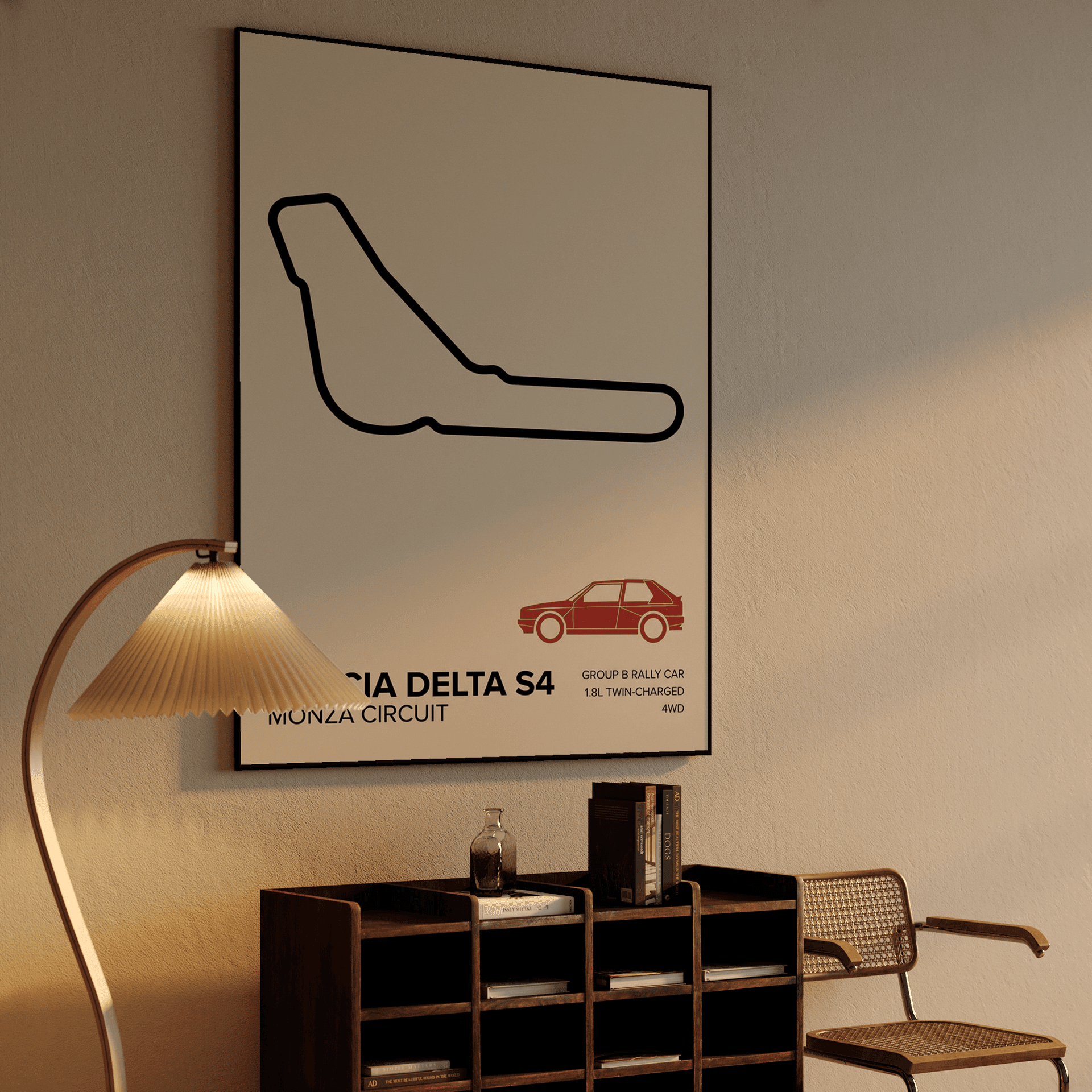 Lancia Delta S4 Monza Circuit Minimalist Art