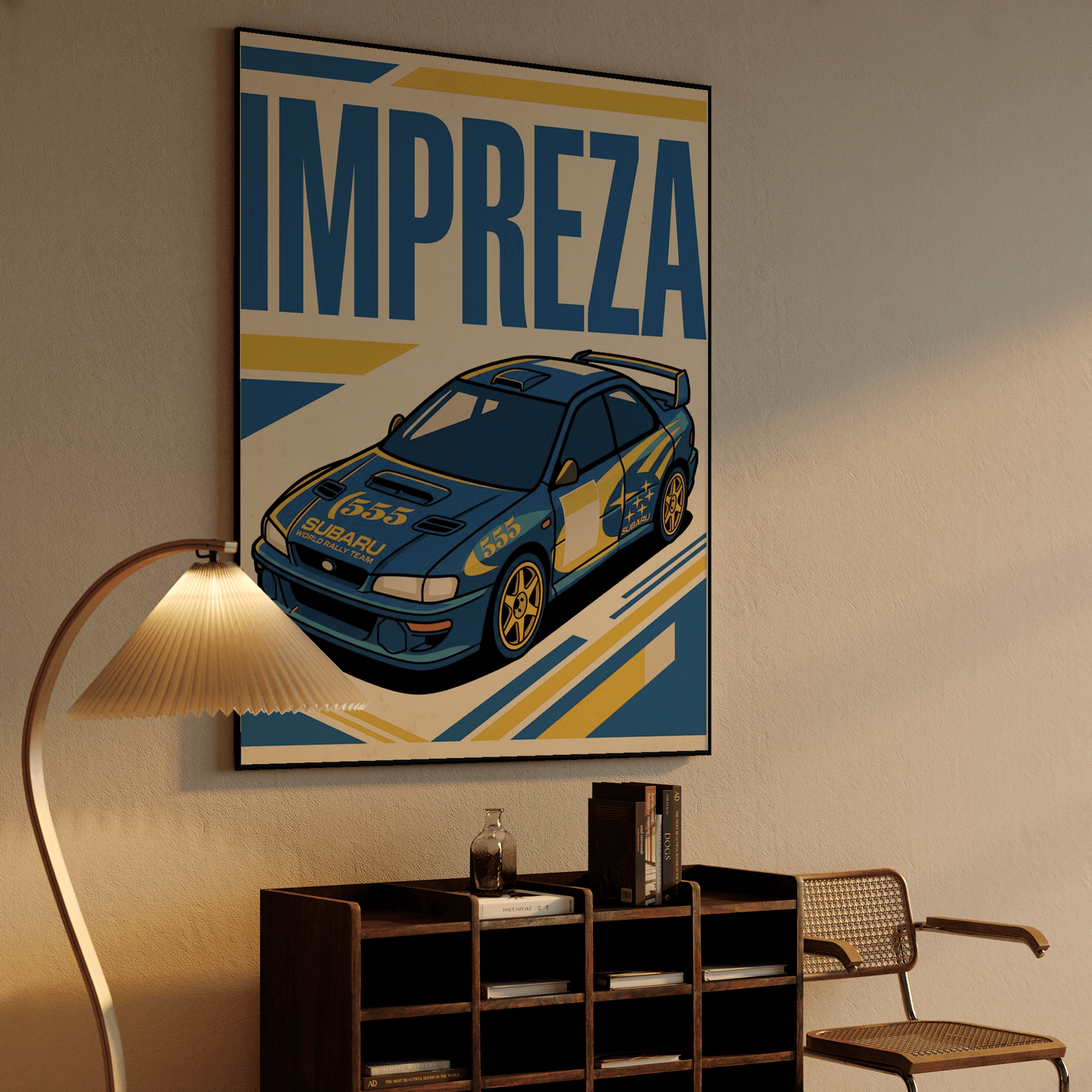 Retro Impreza 555 Rally Poster