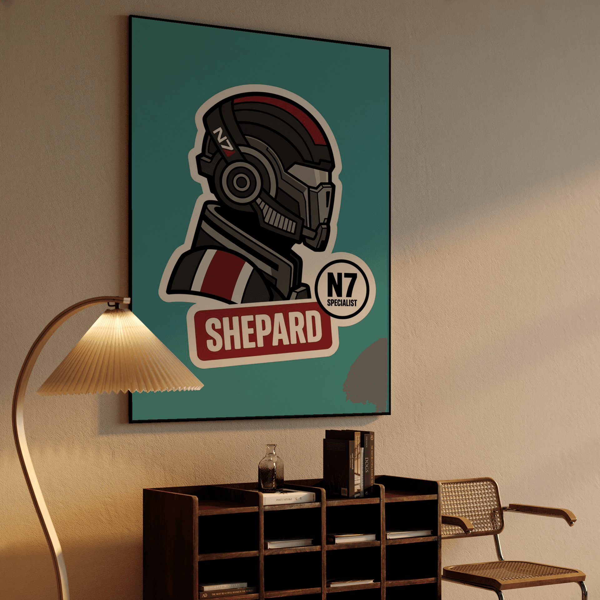 Commander Shepard N7 Sticker Art