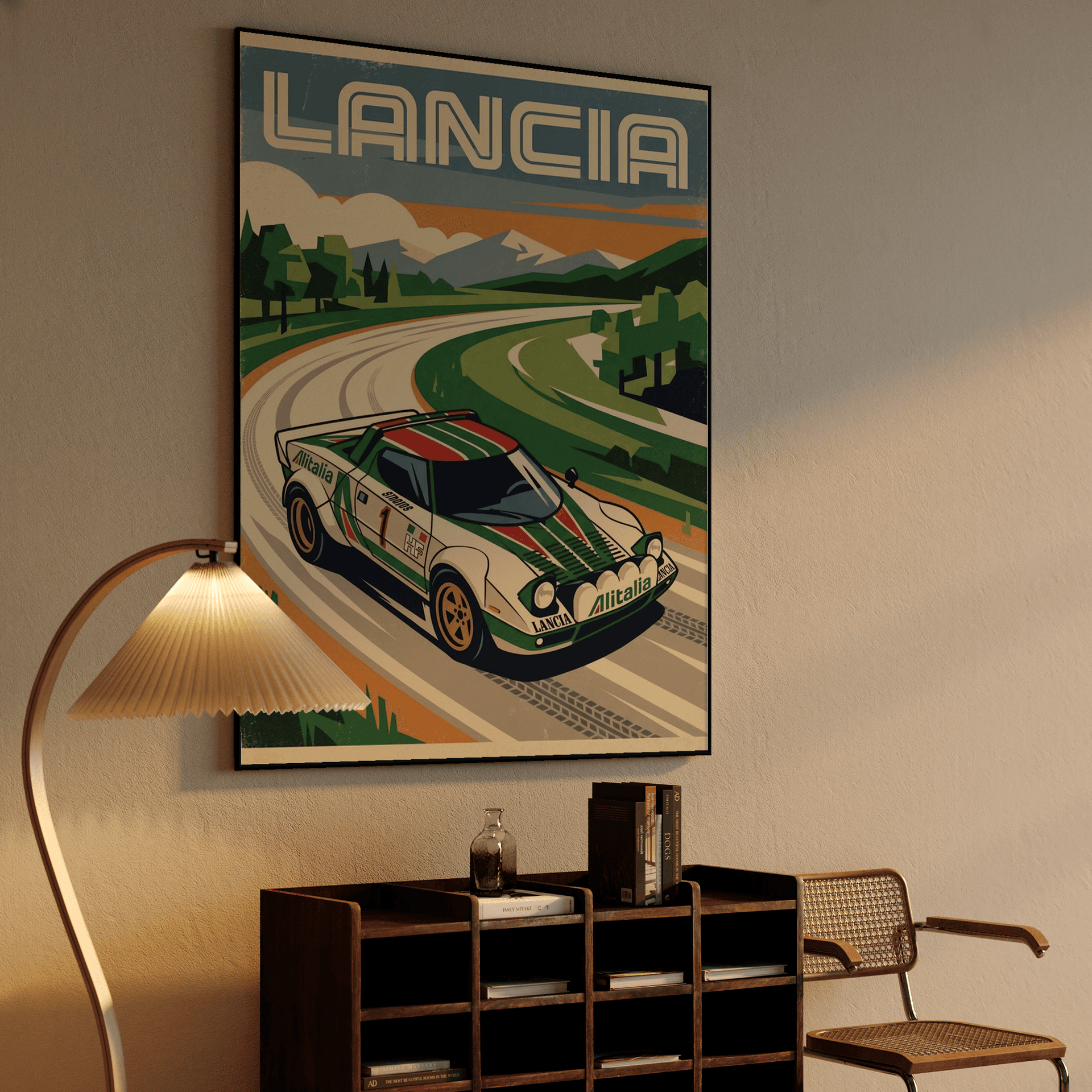 Lancia Stratos Alitalia Winding Mountain Pass