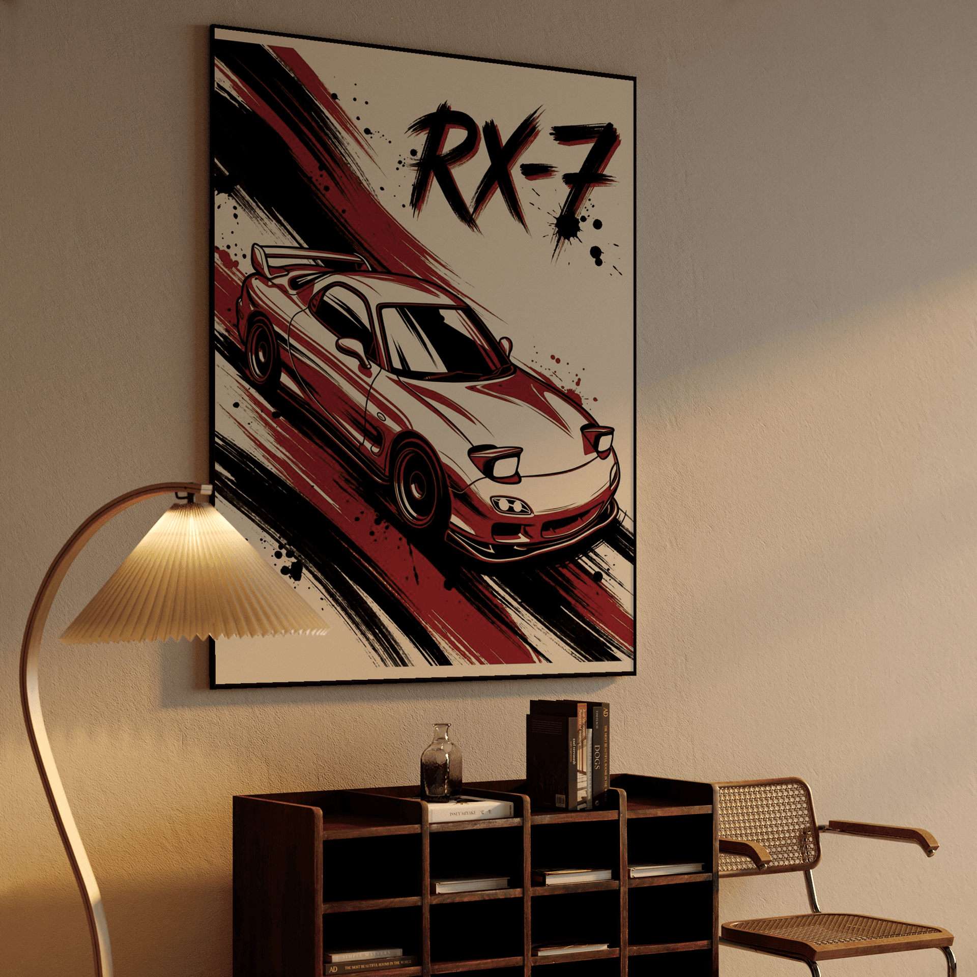 RX-7 FD3S Ink Splash Art