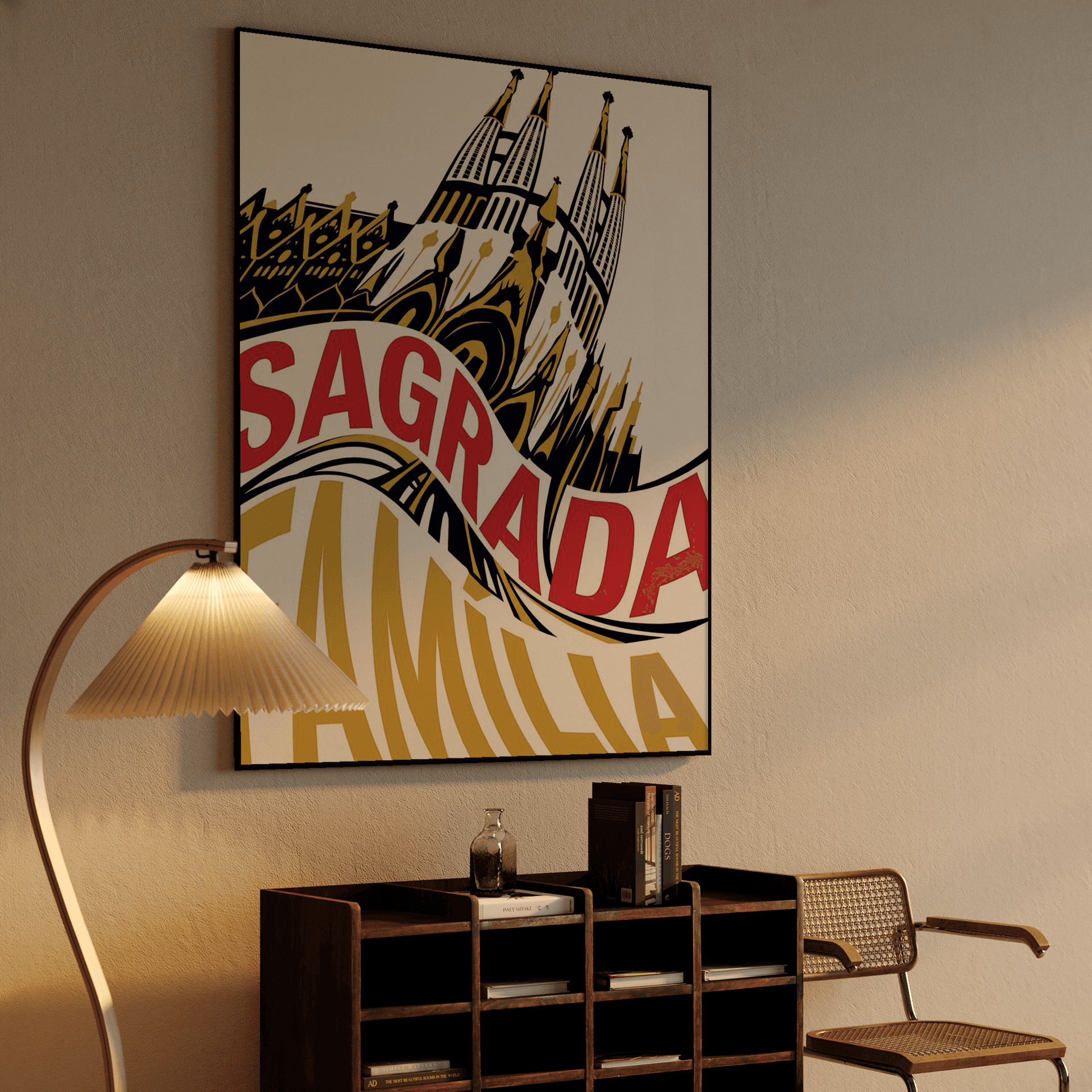 Minimalist Sagrada Familia Graphic