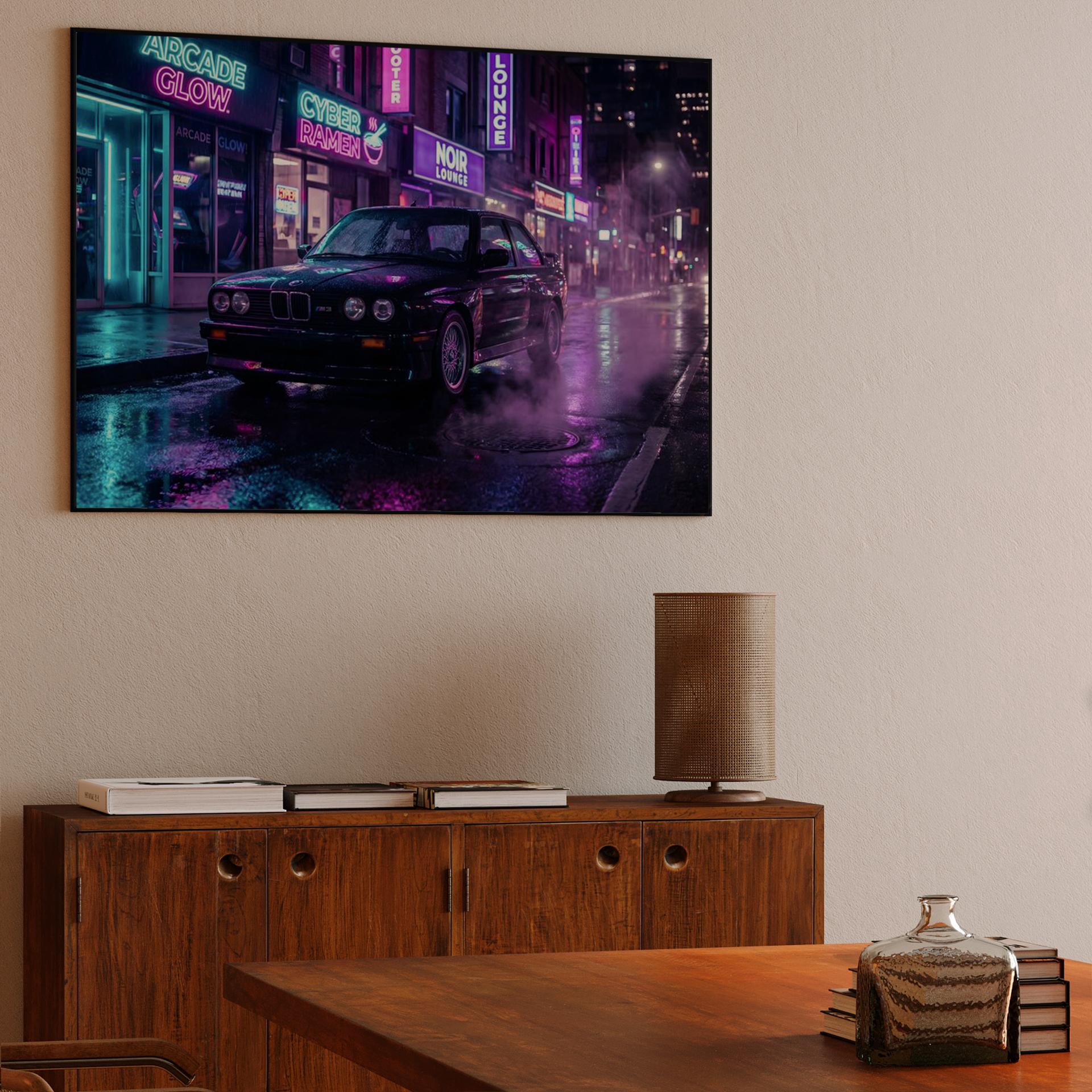 BMW E30 M3 Cyberpunk Neon City