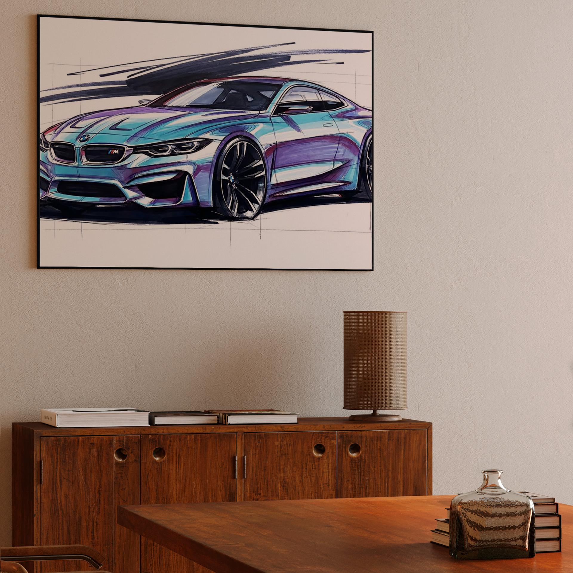 BMW M4 Holographic Marker Sketch