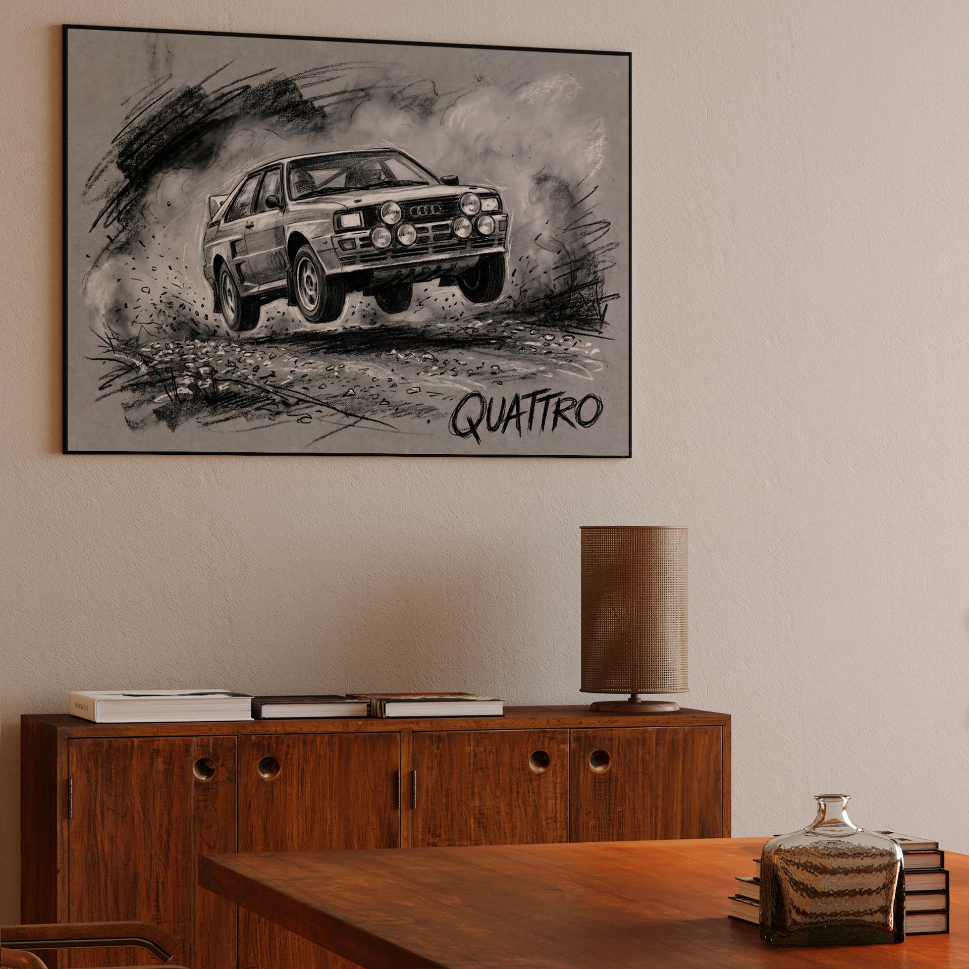 Audi Sport Quattro S1 Rally Jump Sketch