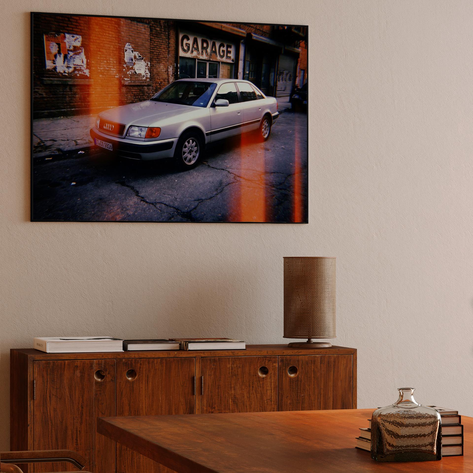 Urban Audi 100: Cinematic Light Leak