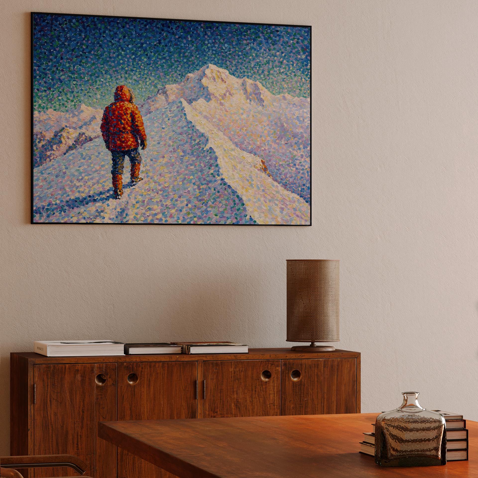 The High Ridge: Pointillist Alpine Journey