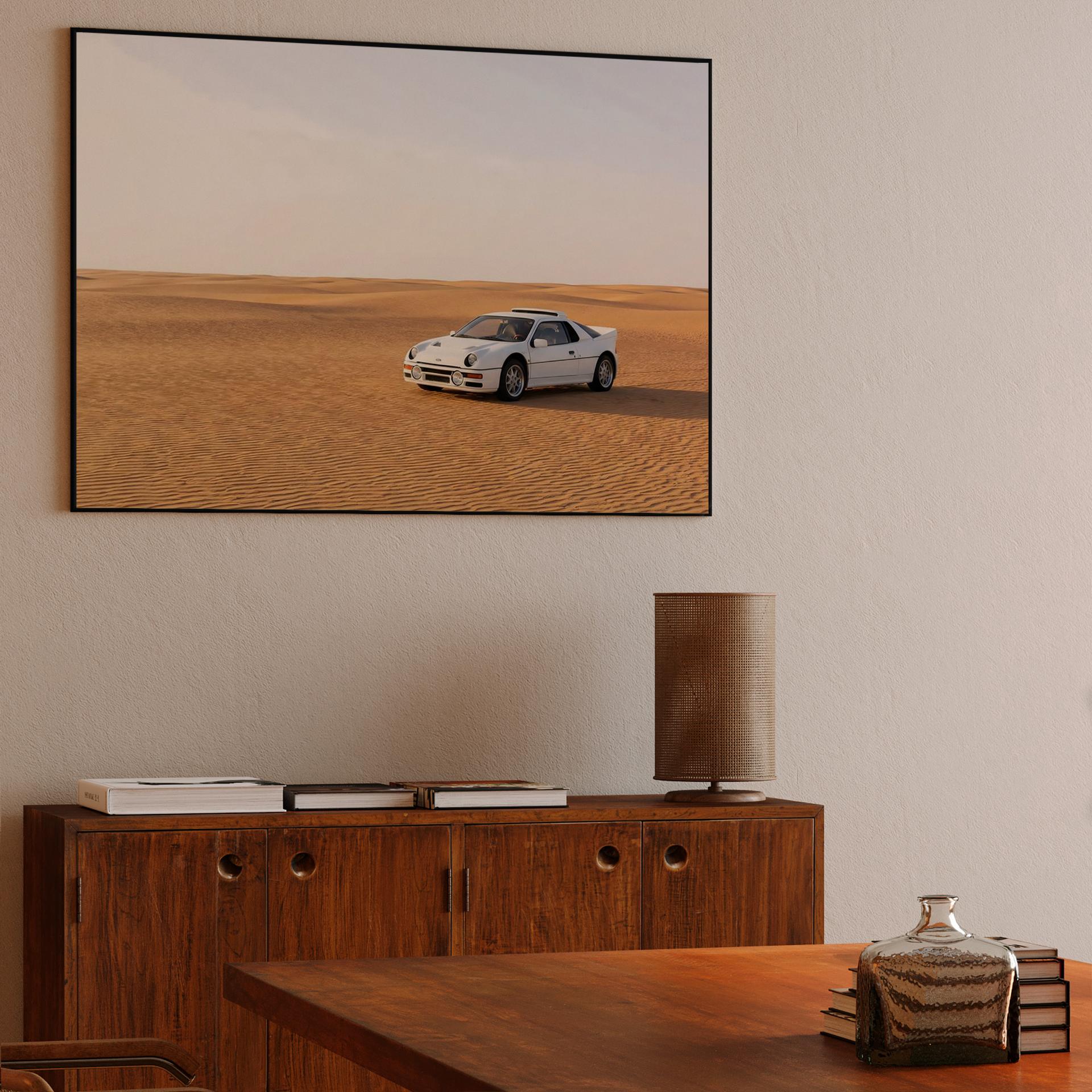 Serene Speed: Ford RS200 in the Silent Dunes