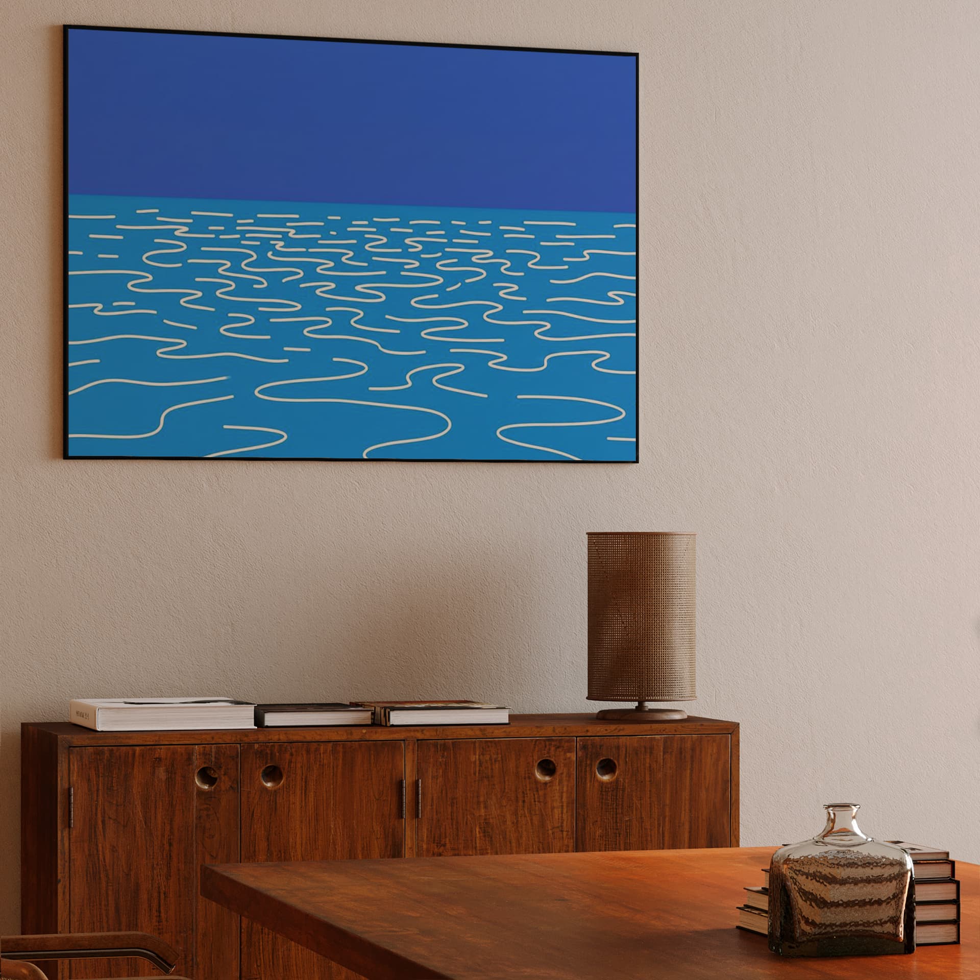 Scribbled Blue Sea