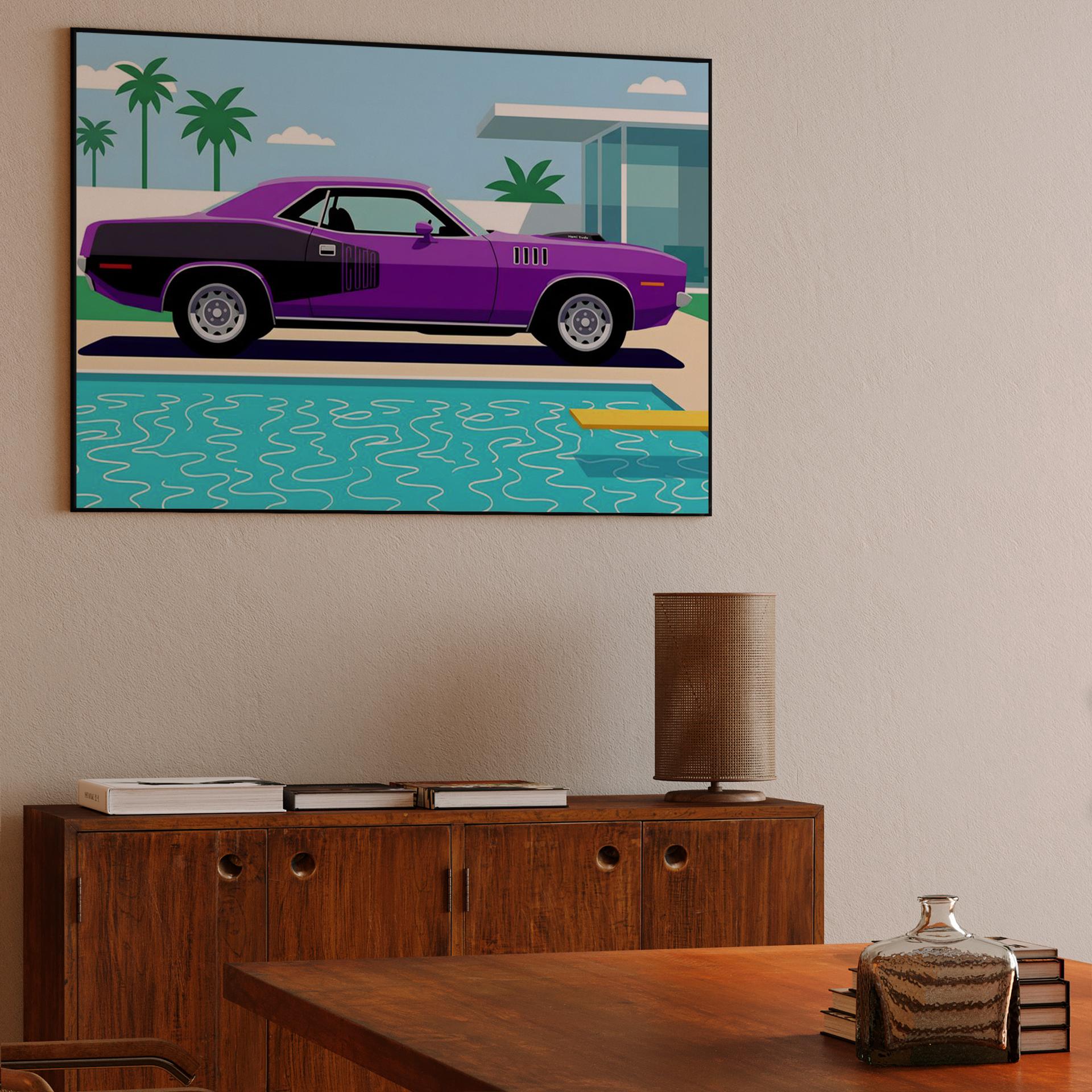 Hemi 'Cuda Poolside: Palm Springs Muscle