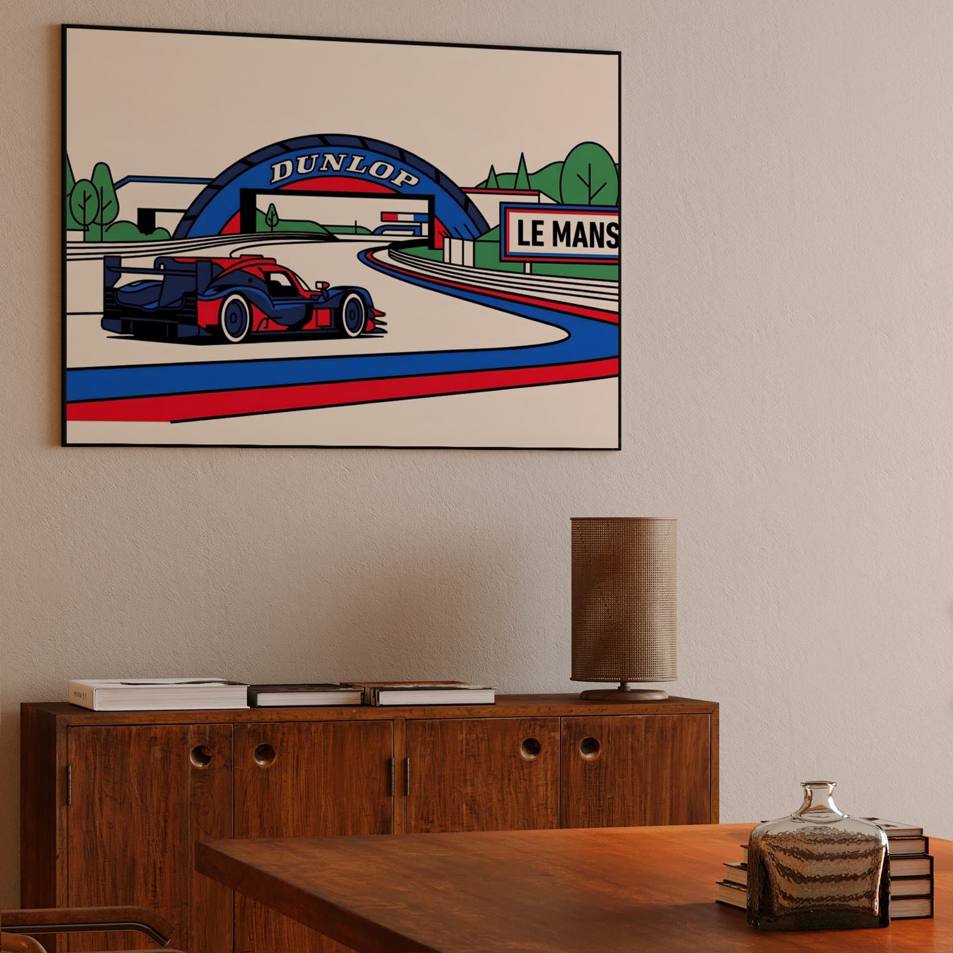 Le Mans Cadillac Hypercar Dunlop Bridge Illustration