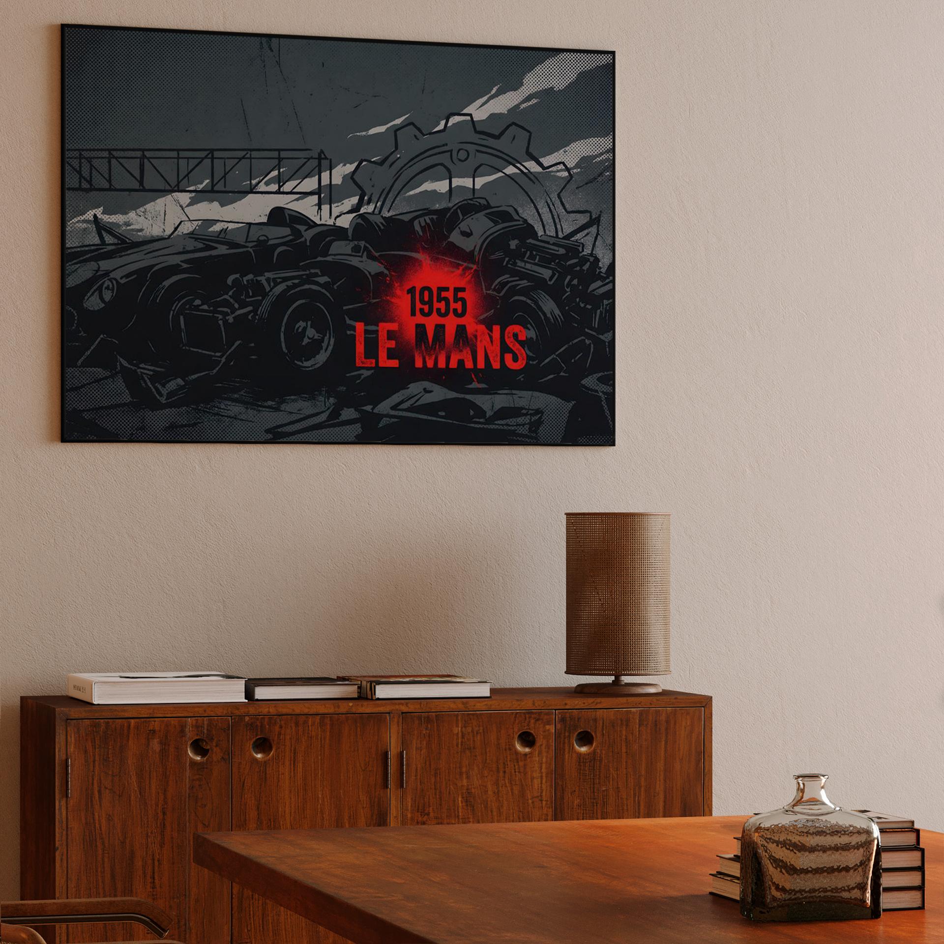 1955 Le Mans Tragedy Graphic Illustration