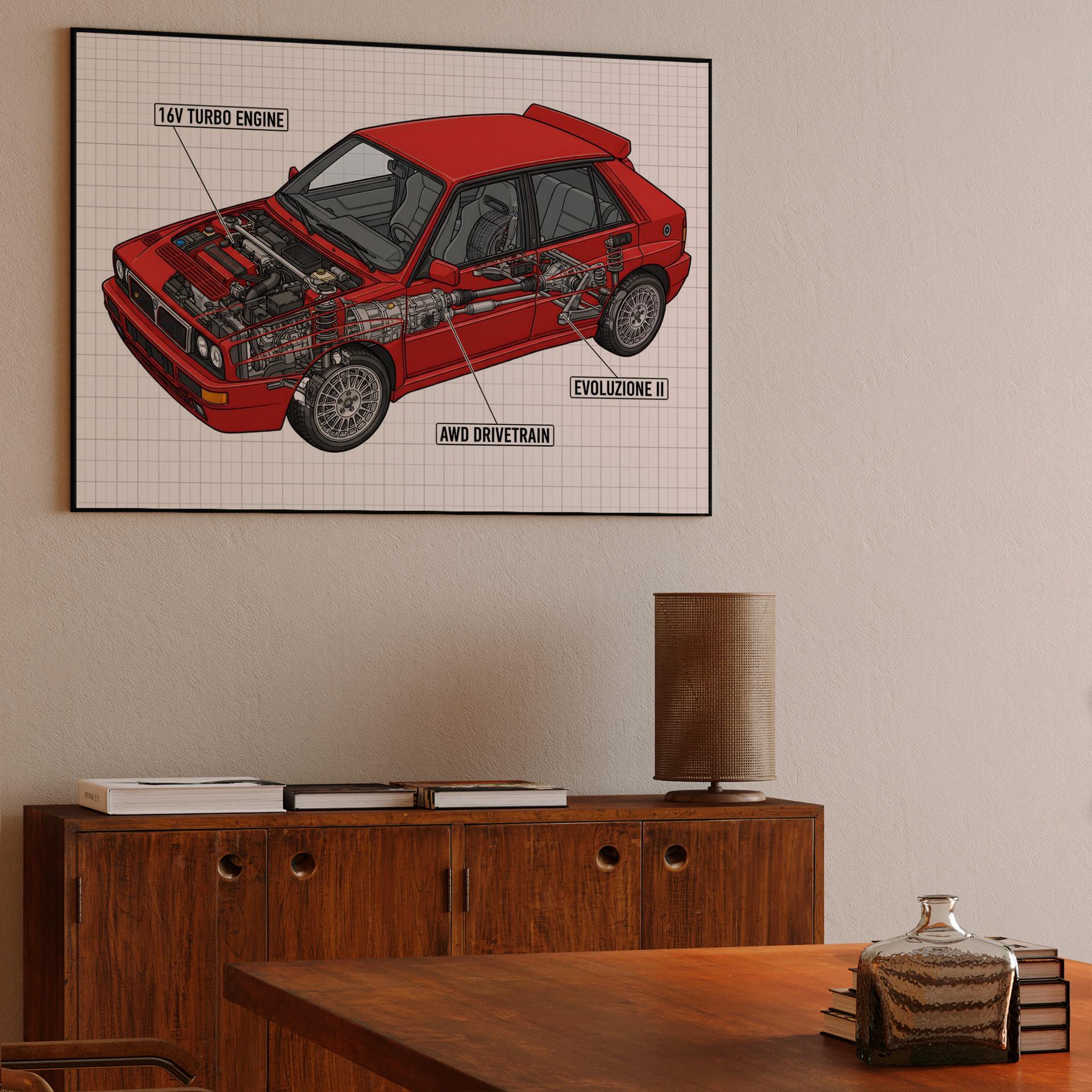 Lancia Delta HF Integrale: Evoluzione II Technical Cutaway