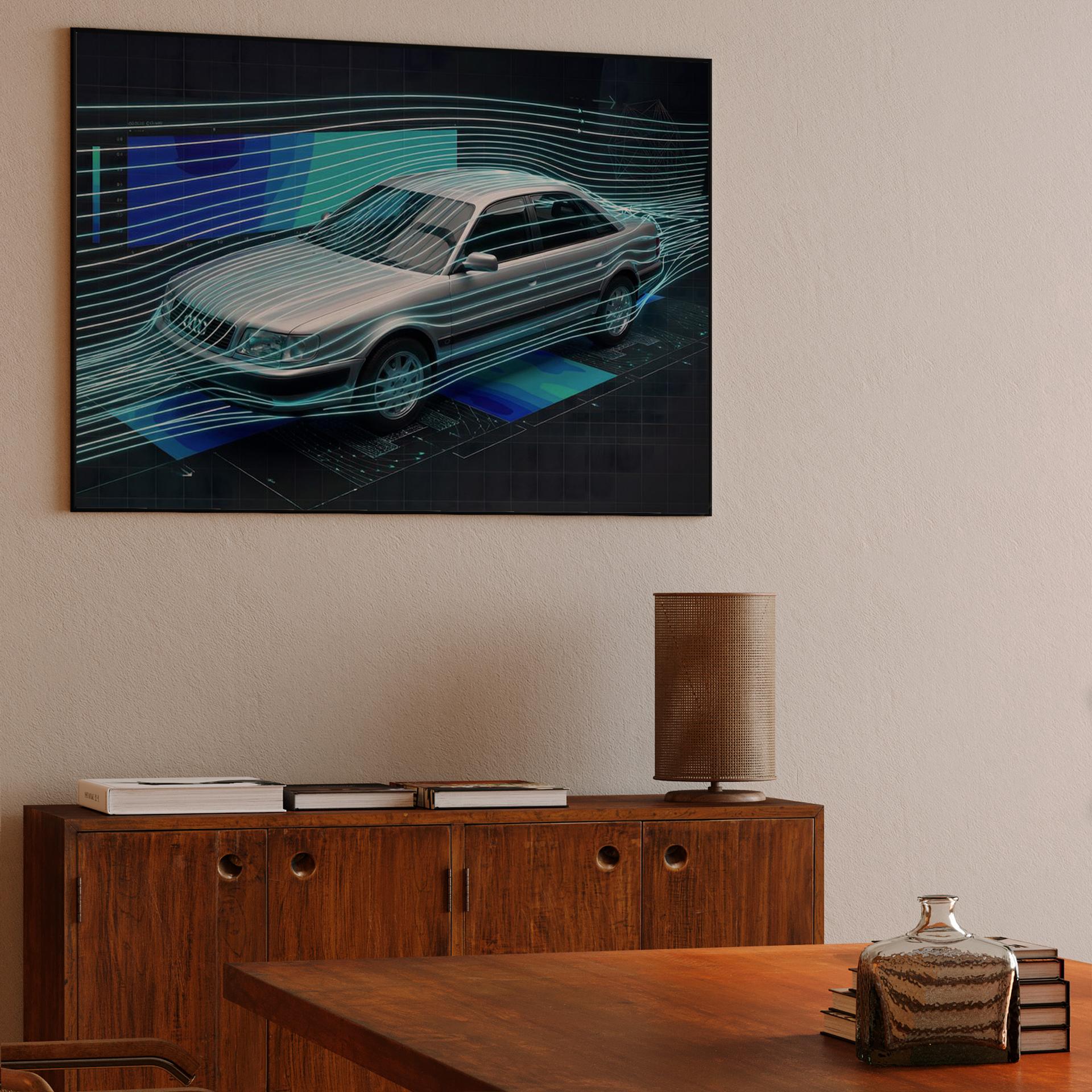 Audi 100 C4: Aerodynamic Flow Simulation