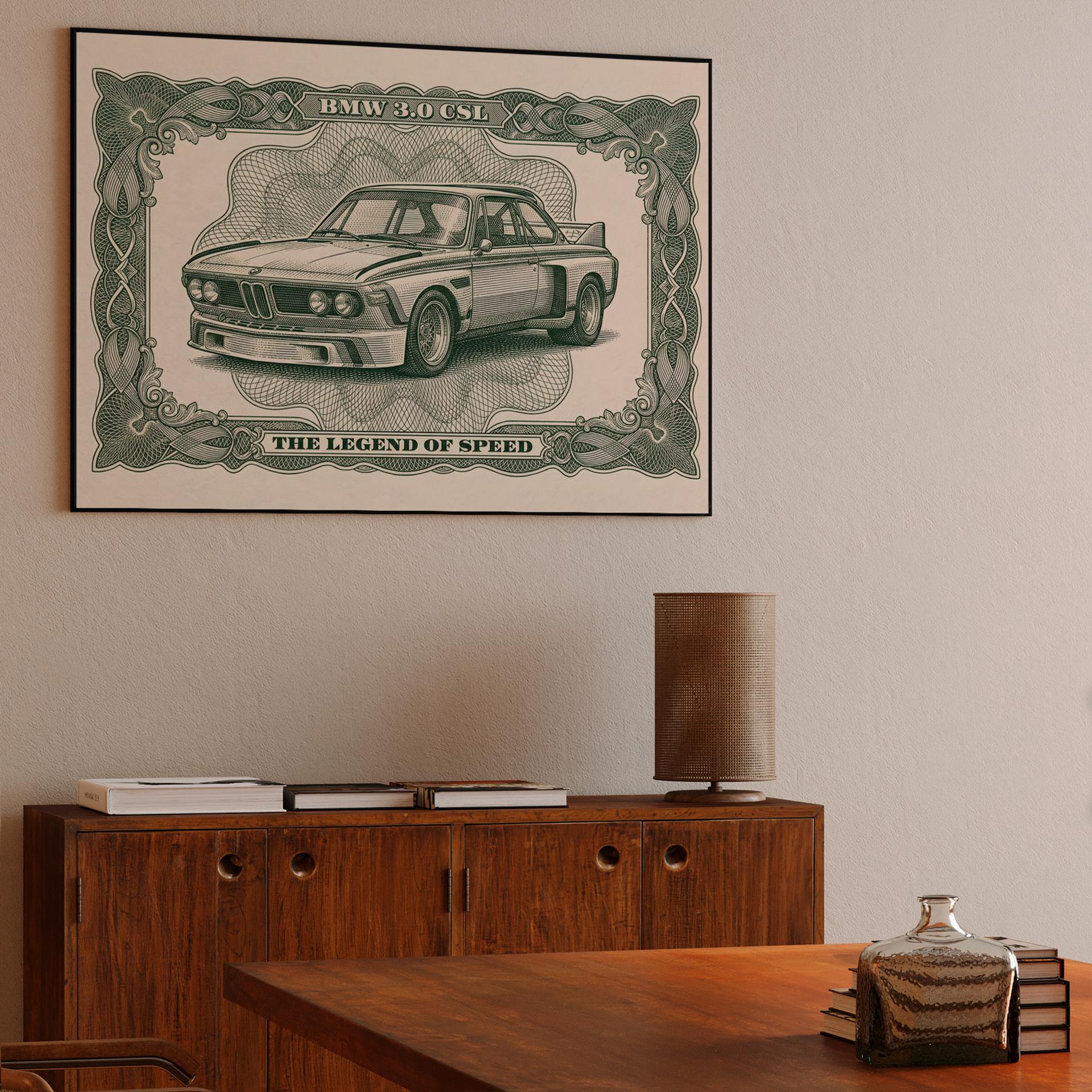 BMW 3.0 CSL Banknote Engraving