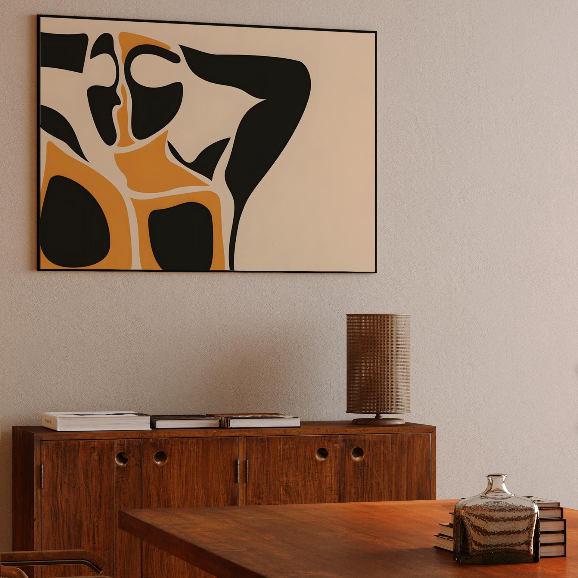 Abstract Ochre Figure