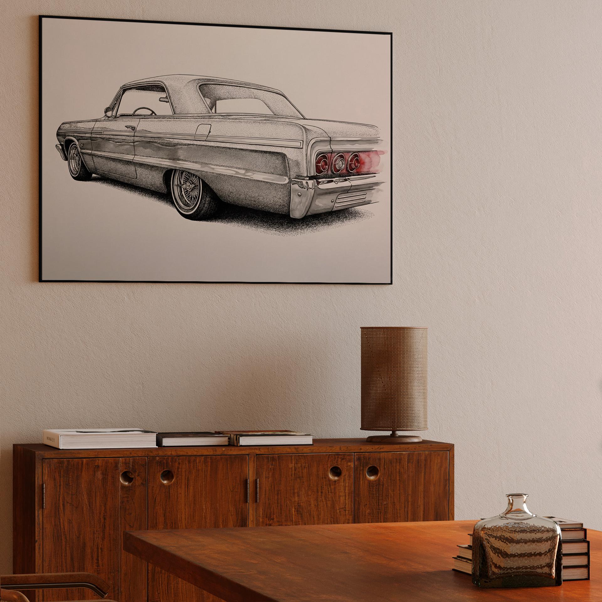 Stippled '64 Impala Reflection