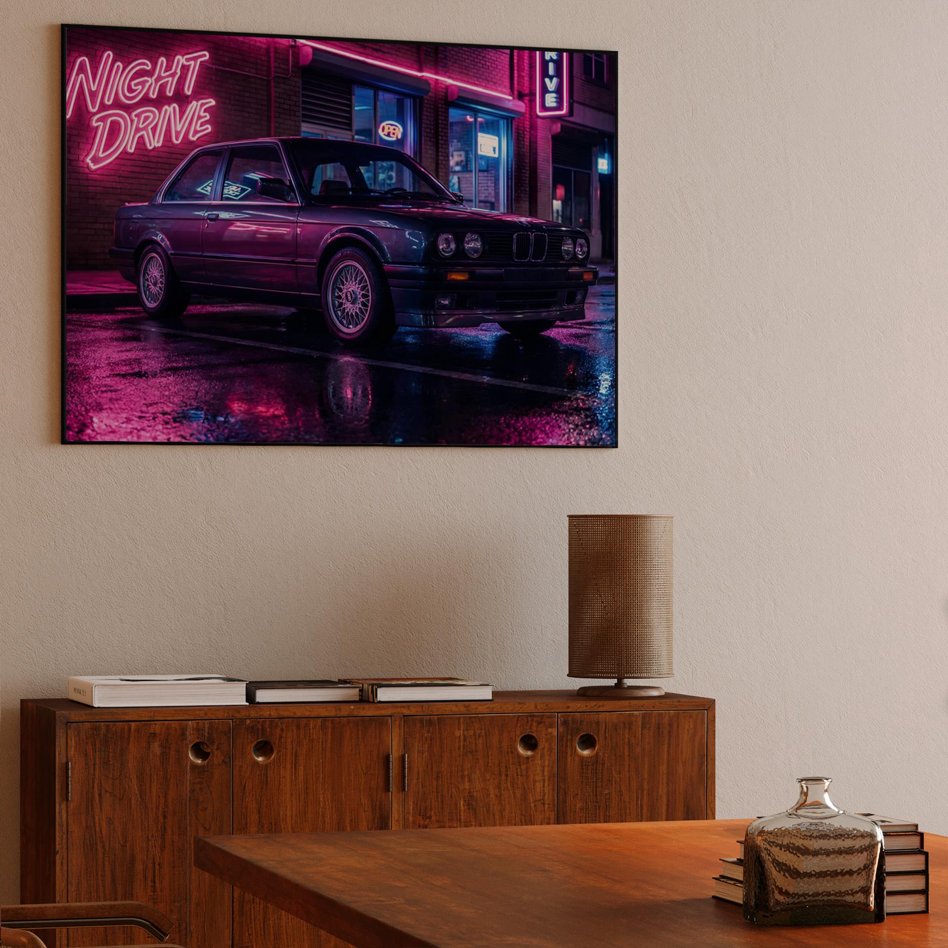 Synthwave Night Drive: BMW E30