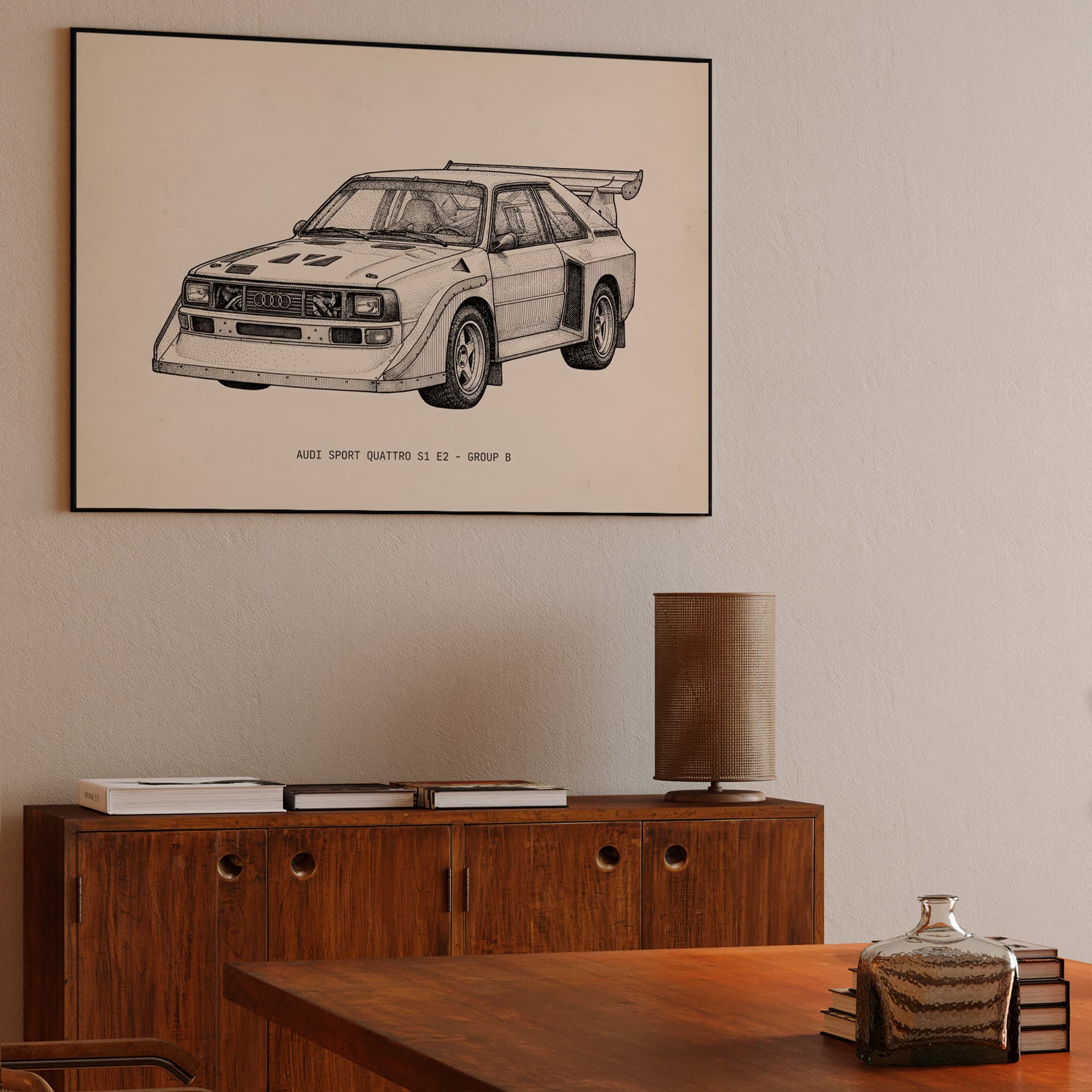Audi Sport Quattro S1 E2: Meticulous Ink Illustration