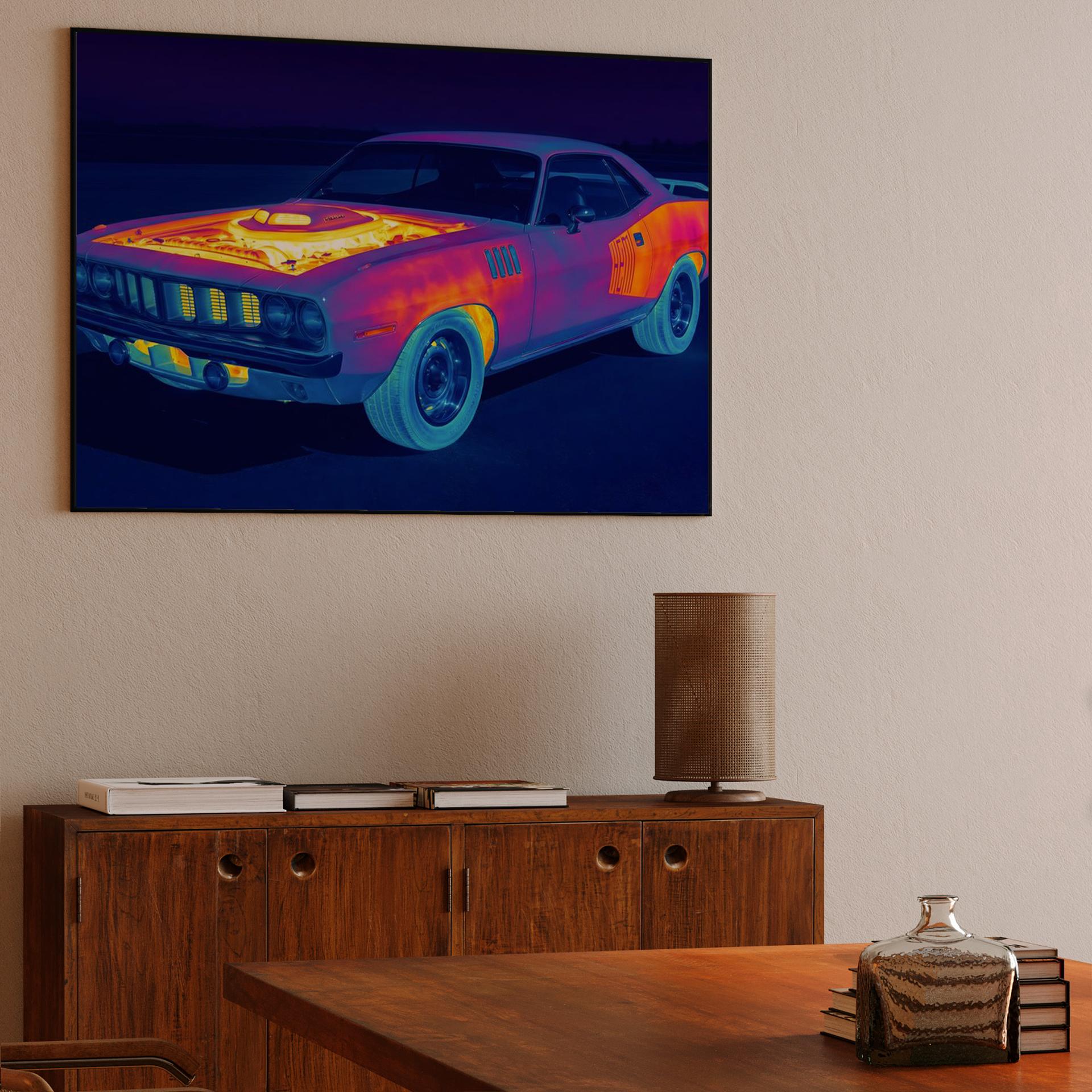 HEMI 'Cuda Thermal Heat Signature Art