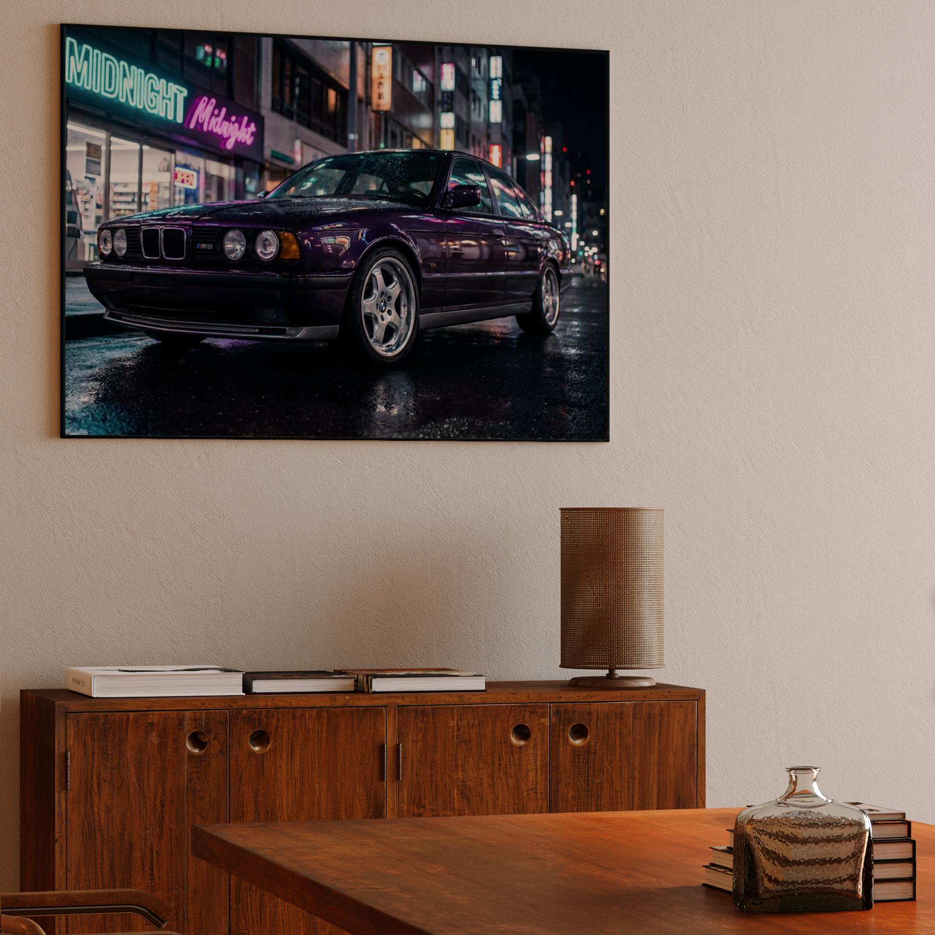 BMW E34 M5: Midnight Tokyo Neon