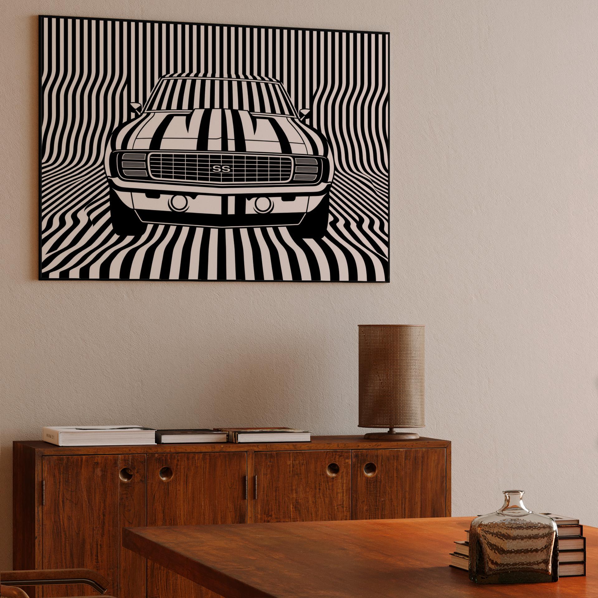 Camaro SS Op Art Illusion